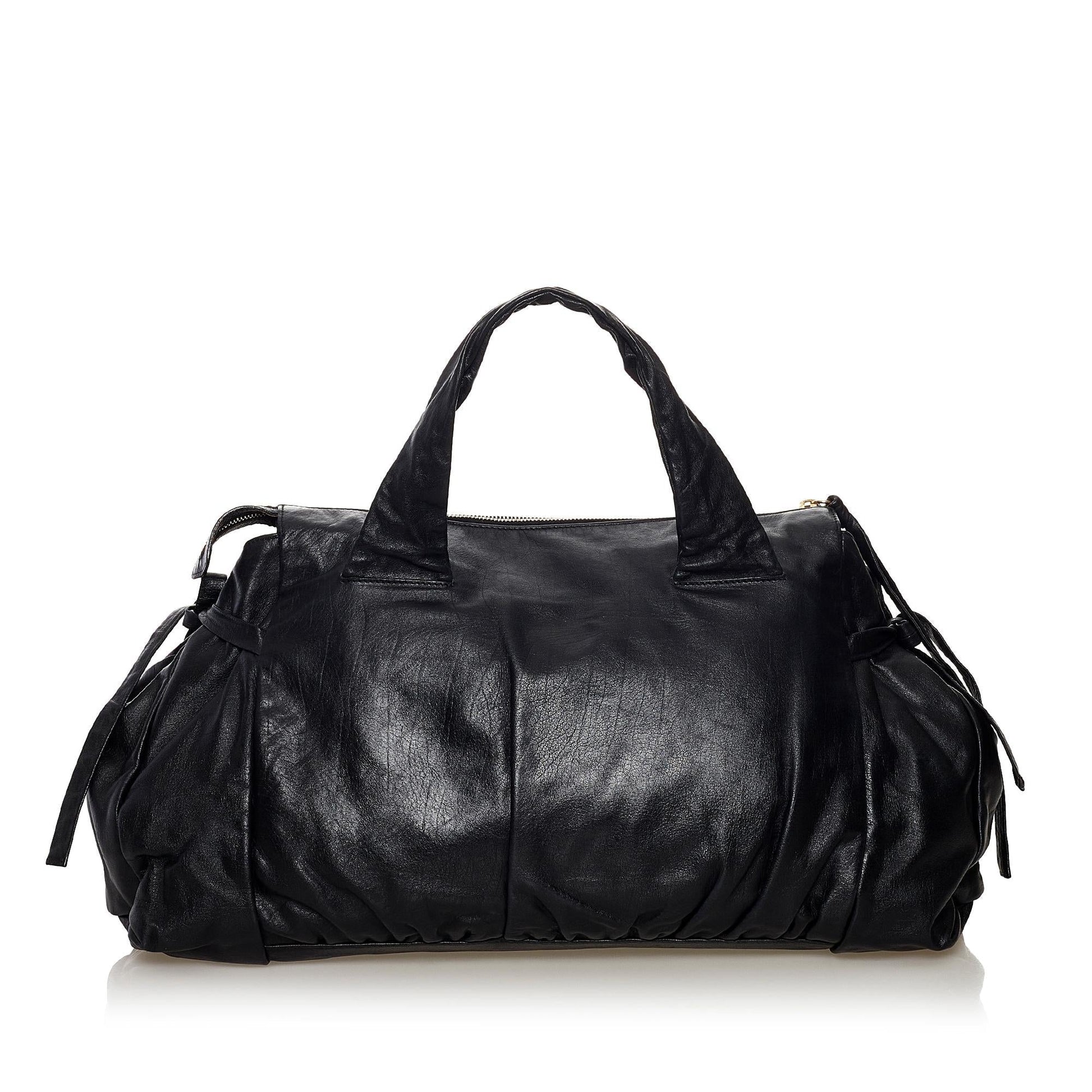 Gucci Hysteria SHG Leather Calf Black Tote Bag Bag Shg