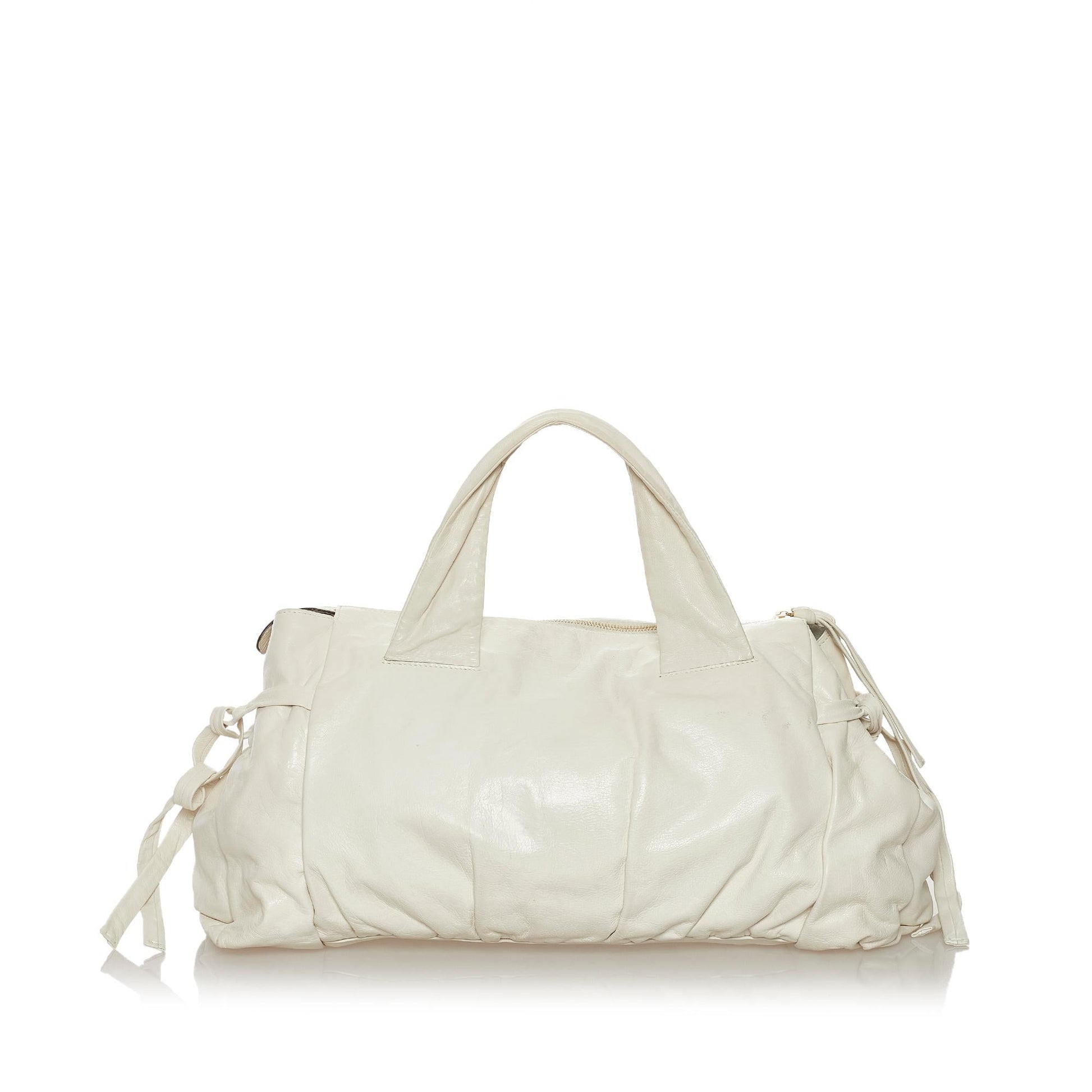 Gucci Hysteria SHG Leather Calf White Tote Bag