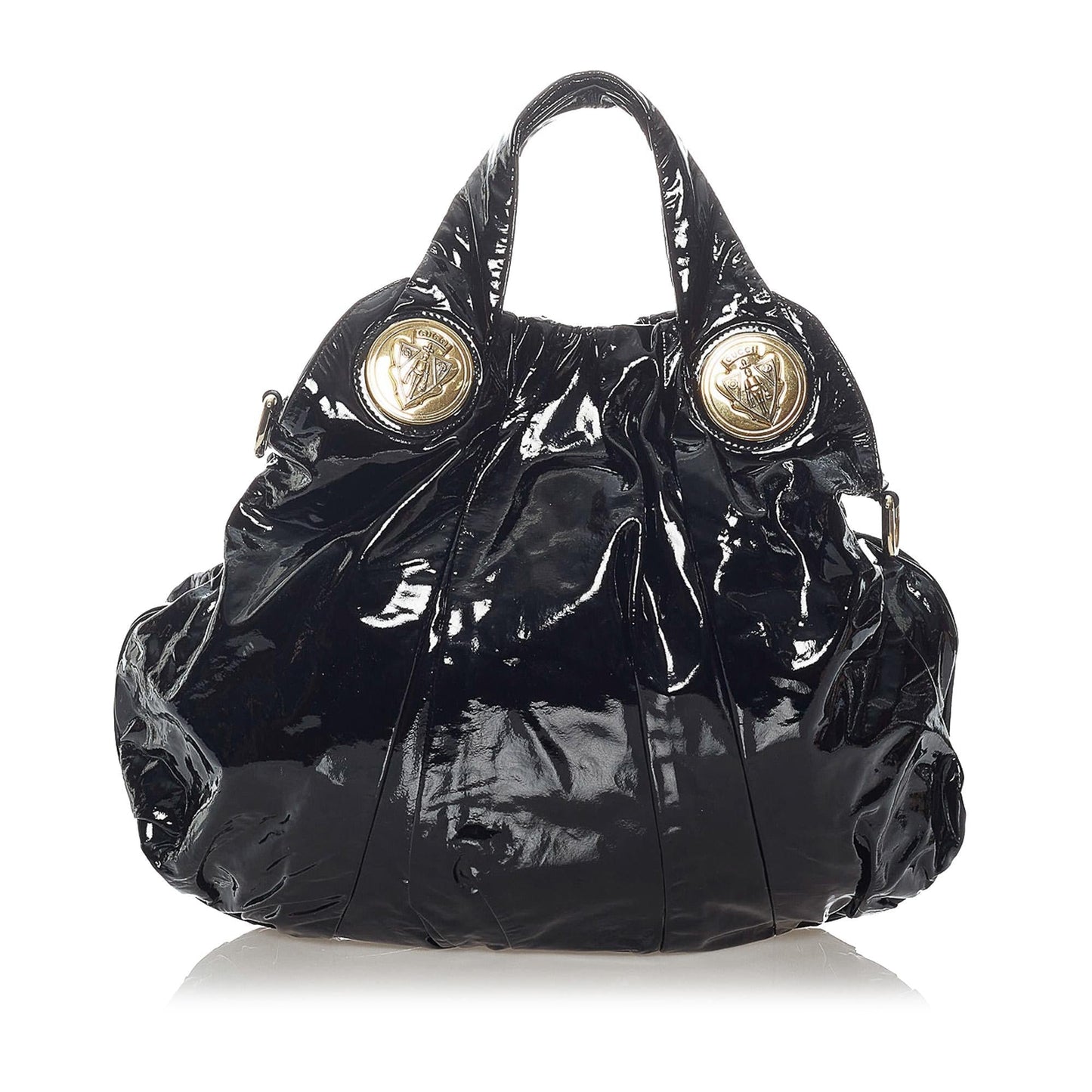 Gucci Hysteria SHG Leather Patent Black Satchel Bag Satchel Shg