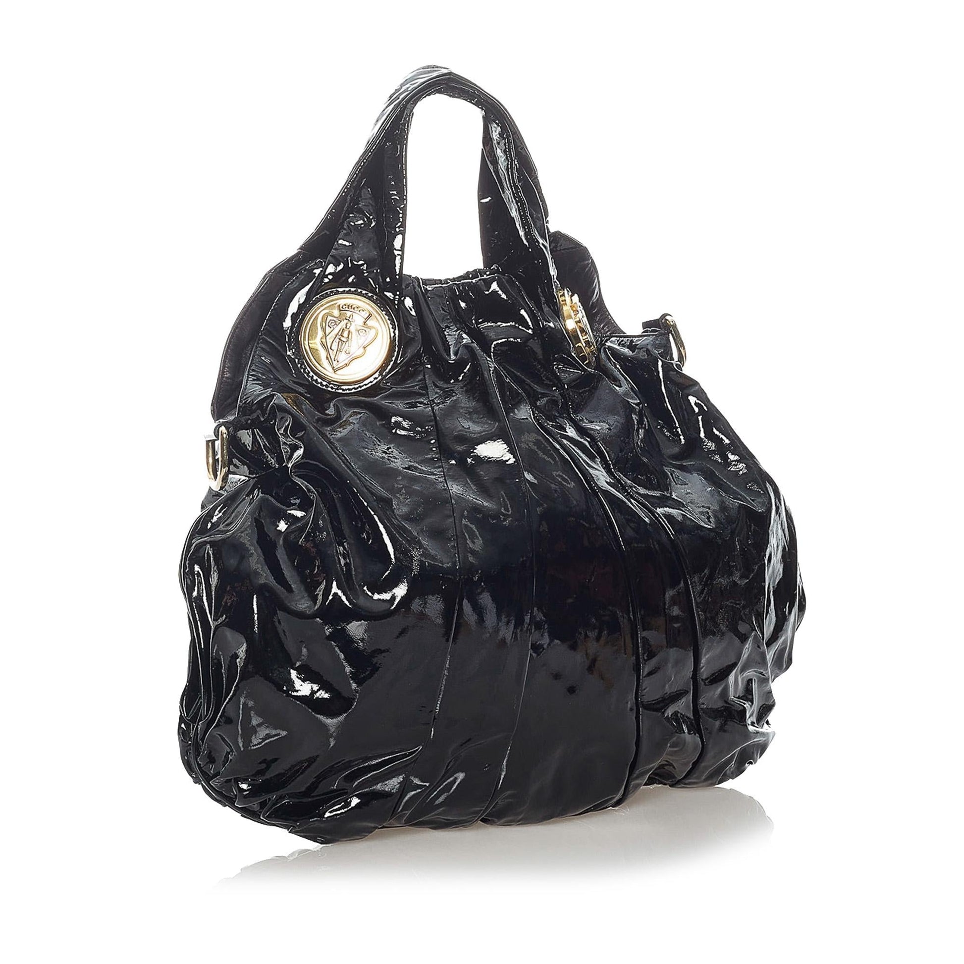 Gucci Hysteria SHG Leather Patent Black Satchel Bag Satchel Shg