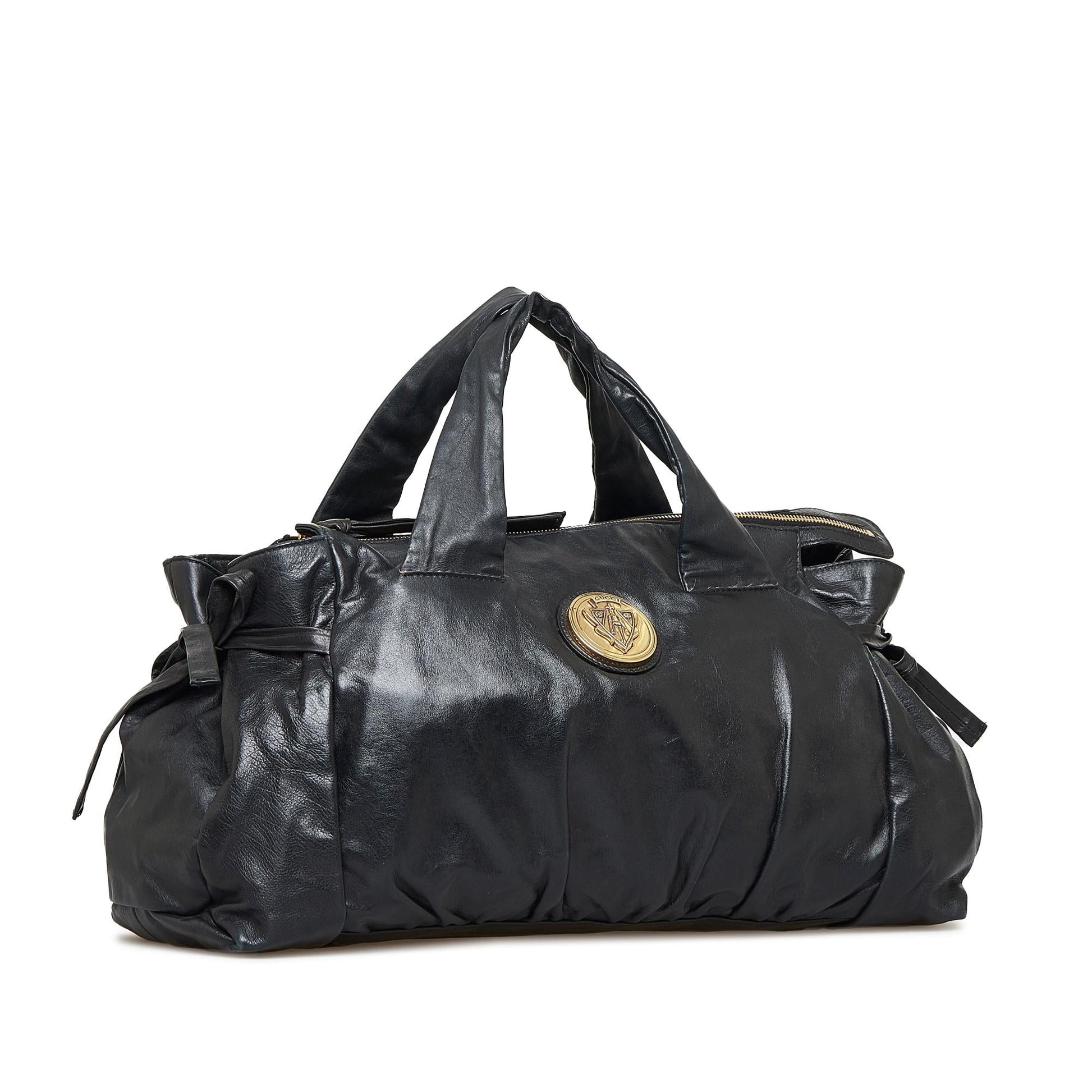 Gucci Hysteria SHG-sTEEZt Calf Black Tote Bag