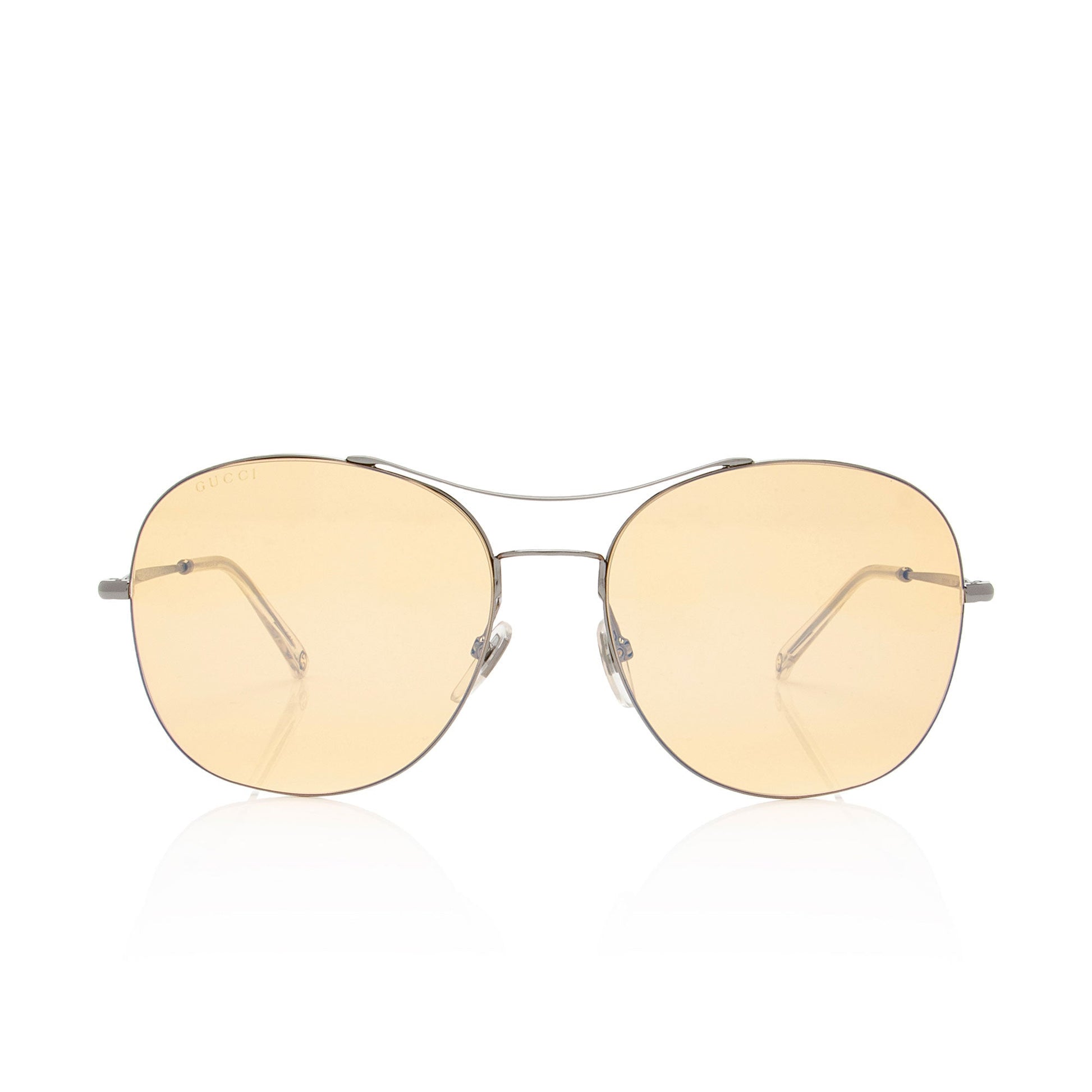 Gucci Interlocking G Aviator Sunglasses Silver Accessory