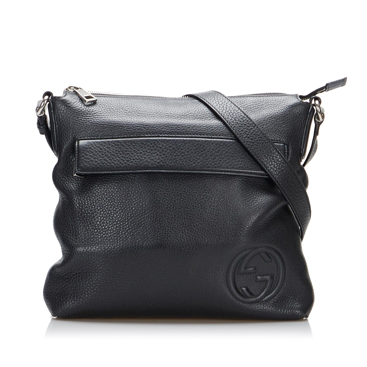 Gucci Interlocking G SHG-jPCoRS Calf Black Crossbody Bag