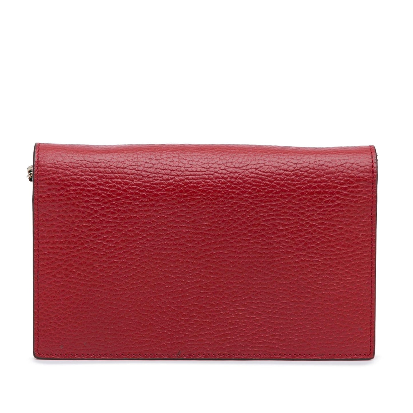 Gucci Interlocking G Dollar Wallet on Calf Red Chain Crossbody Bag Shg Zr6Kyy
