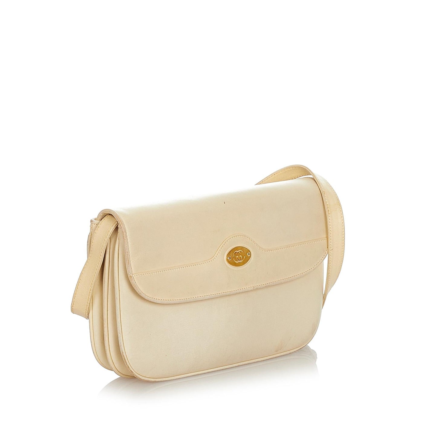 Gucci Interlocking G SHG Leather Calf White Crossbody Bag