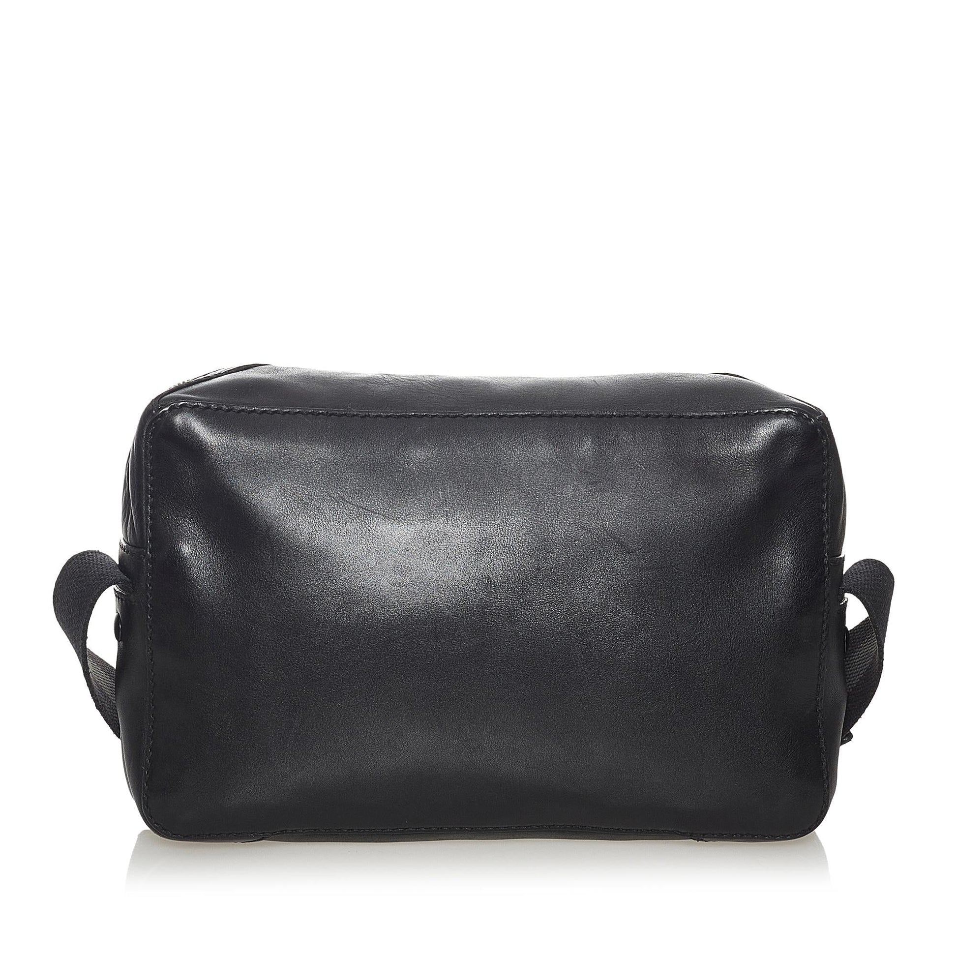 Gucci Interlocking G SHG Leather Calf Black Crossbody Bag Bag Shg