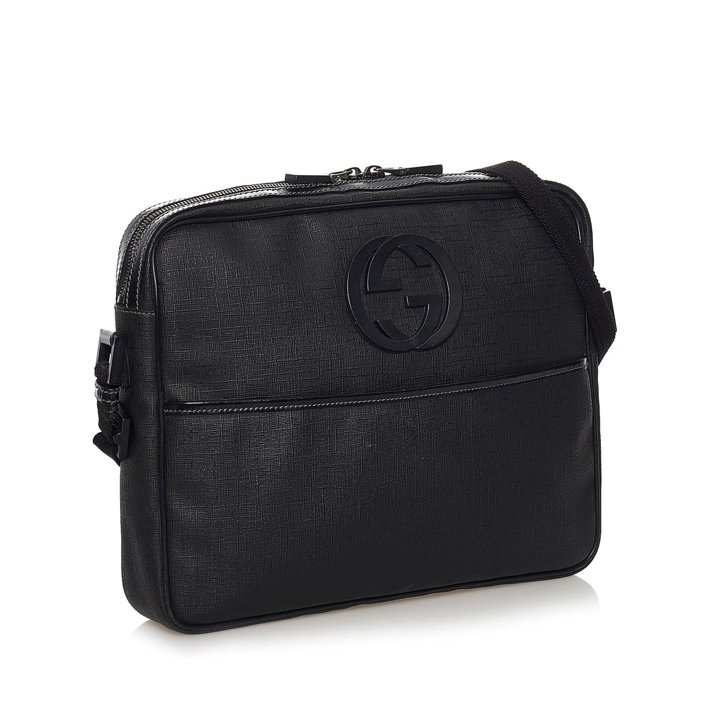 Gucci Interlocking G SHG Leather Calf Black Crossbody Bag
