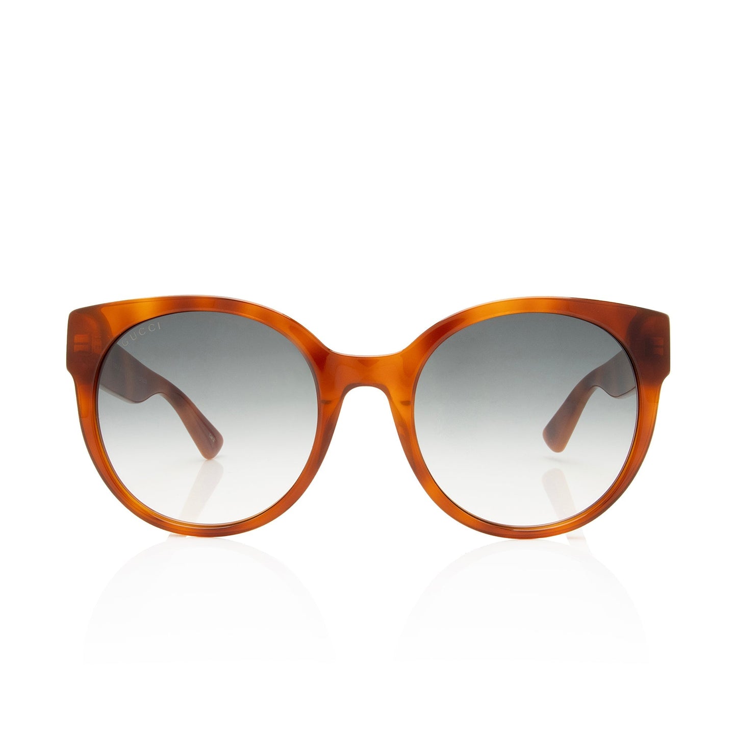 Gucci Interlocking G Round Cat Eye Brown Orange Accessory