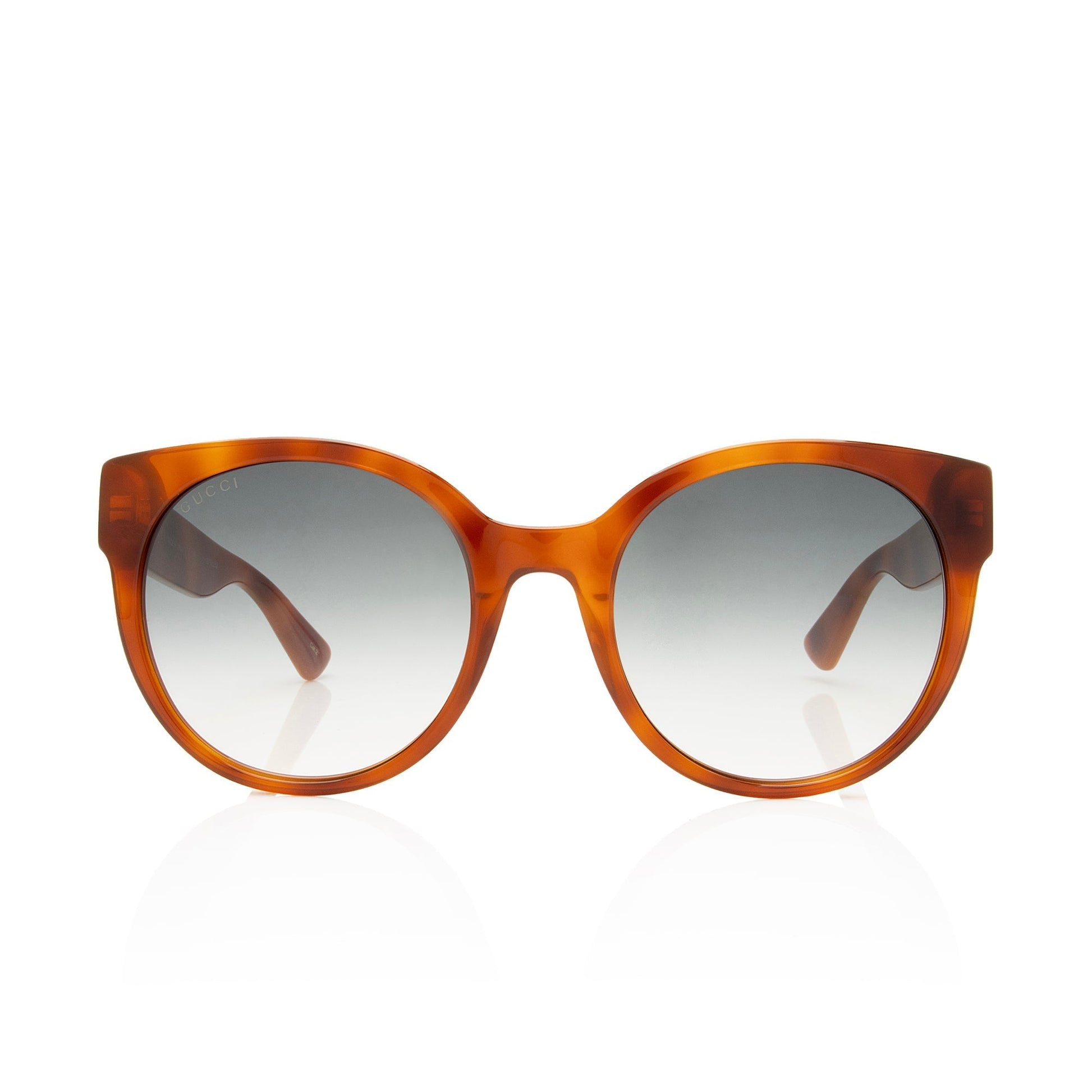Gucci Interlocking G Round Cat Eye Brown Orange Accessory