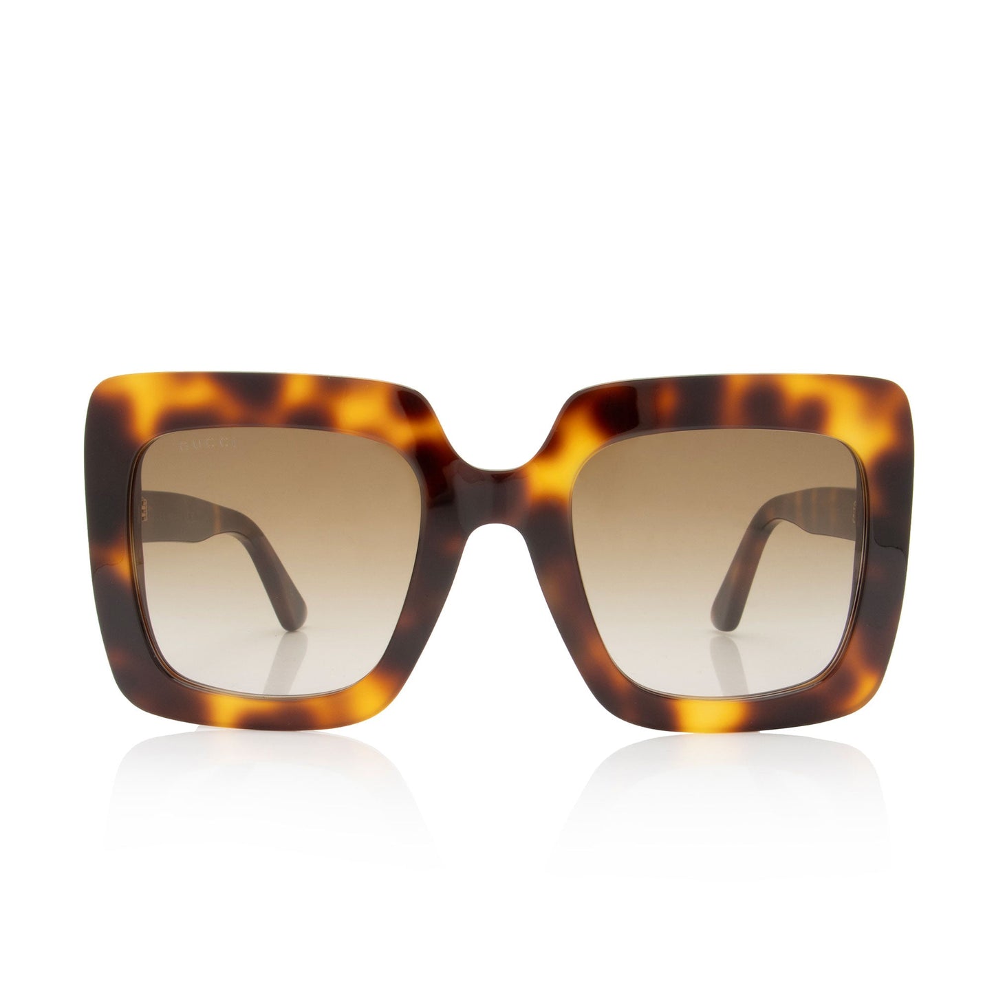 Gucci Interlocking G Square Sunglasses Brown Beige Accessory
