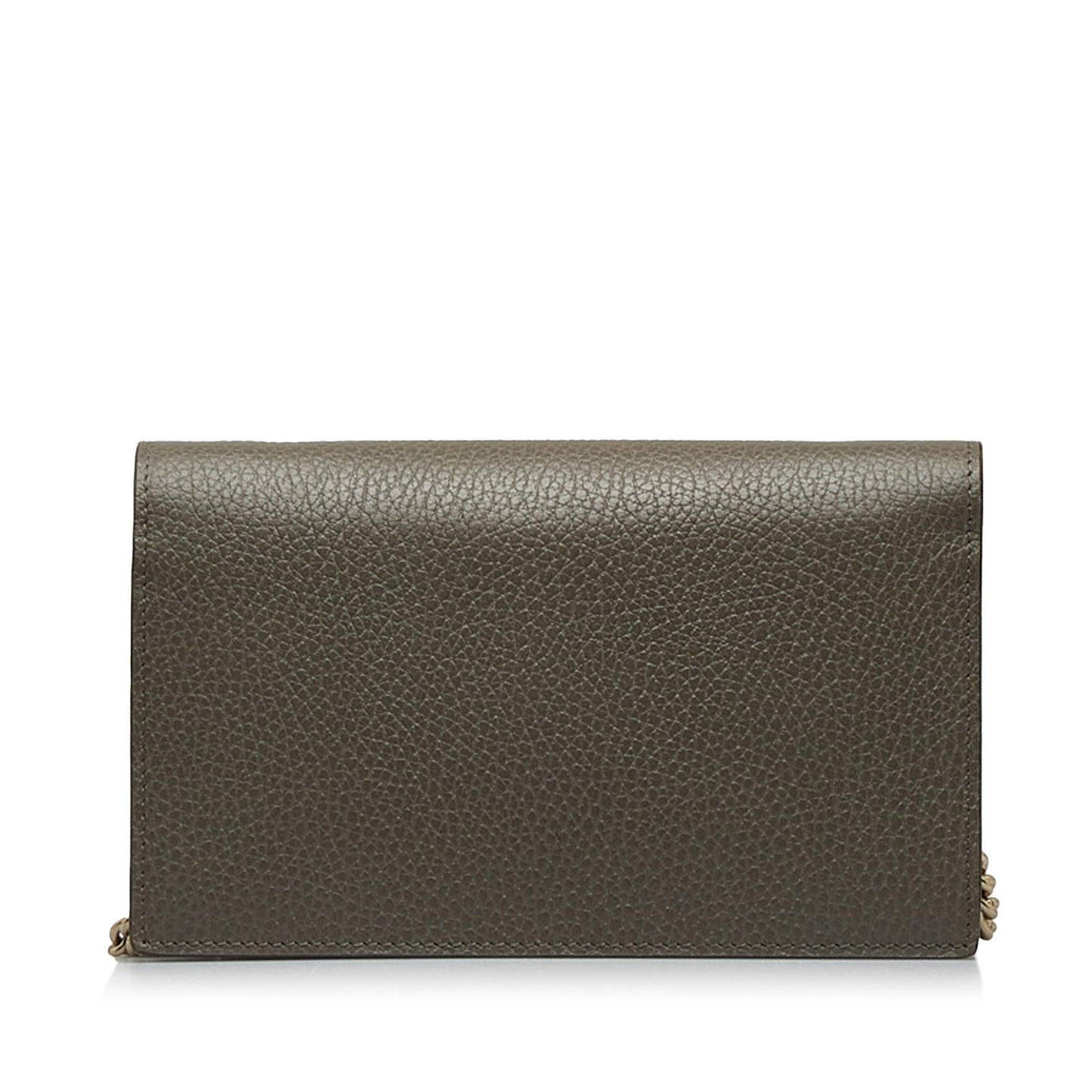 Gucci Interlocking G Wallet On SHG-GA6QAo Calf Grey Chain Crossbody Bag