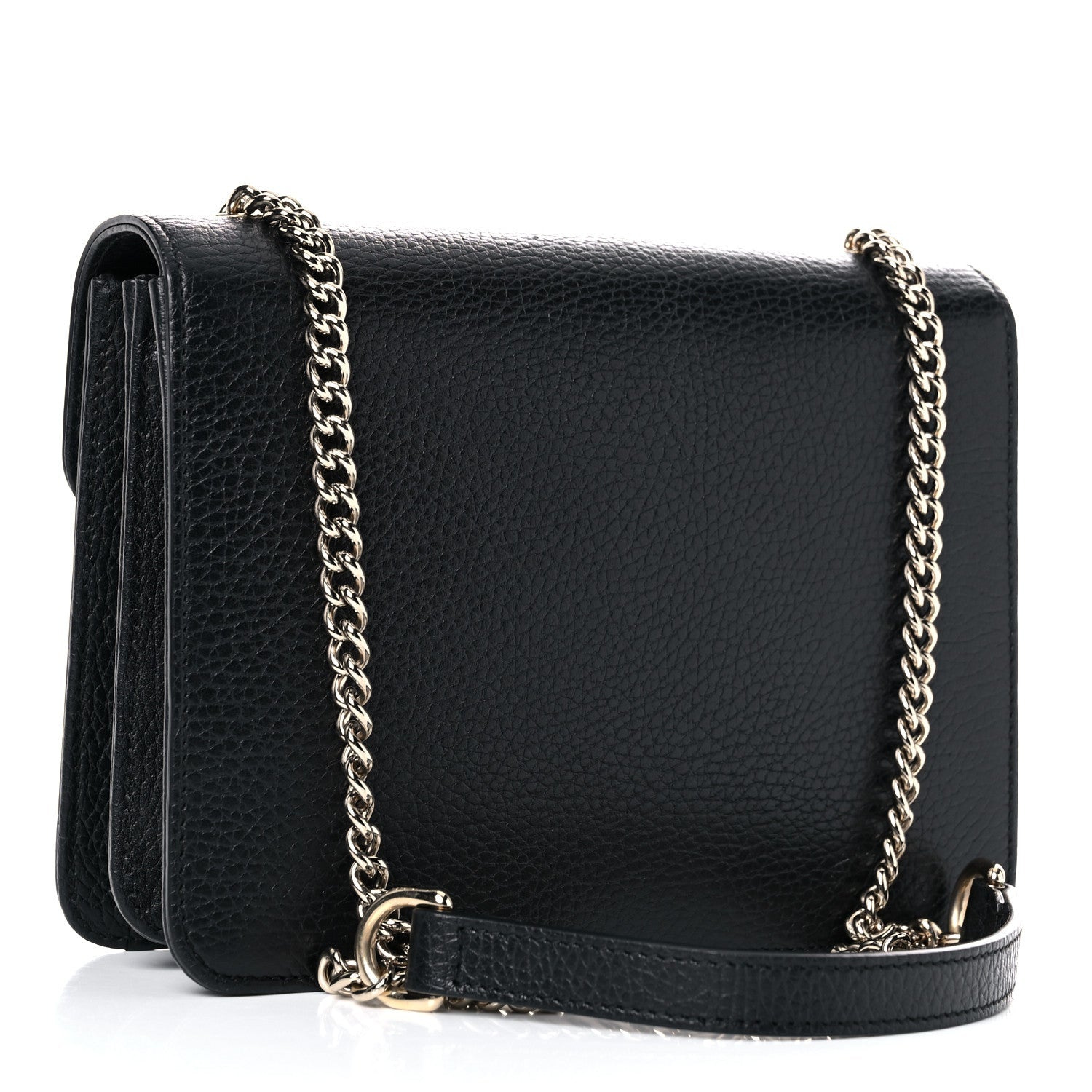 Gucci Interlocking GG Leather Black Crossbody Bag