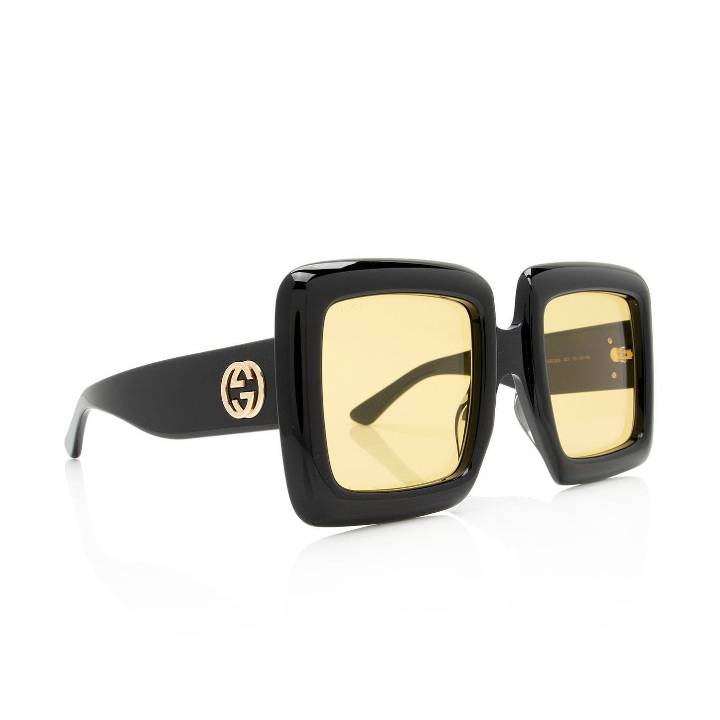 Gucci Interlocking GG Oversized Square Sunglasses Black Accessory