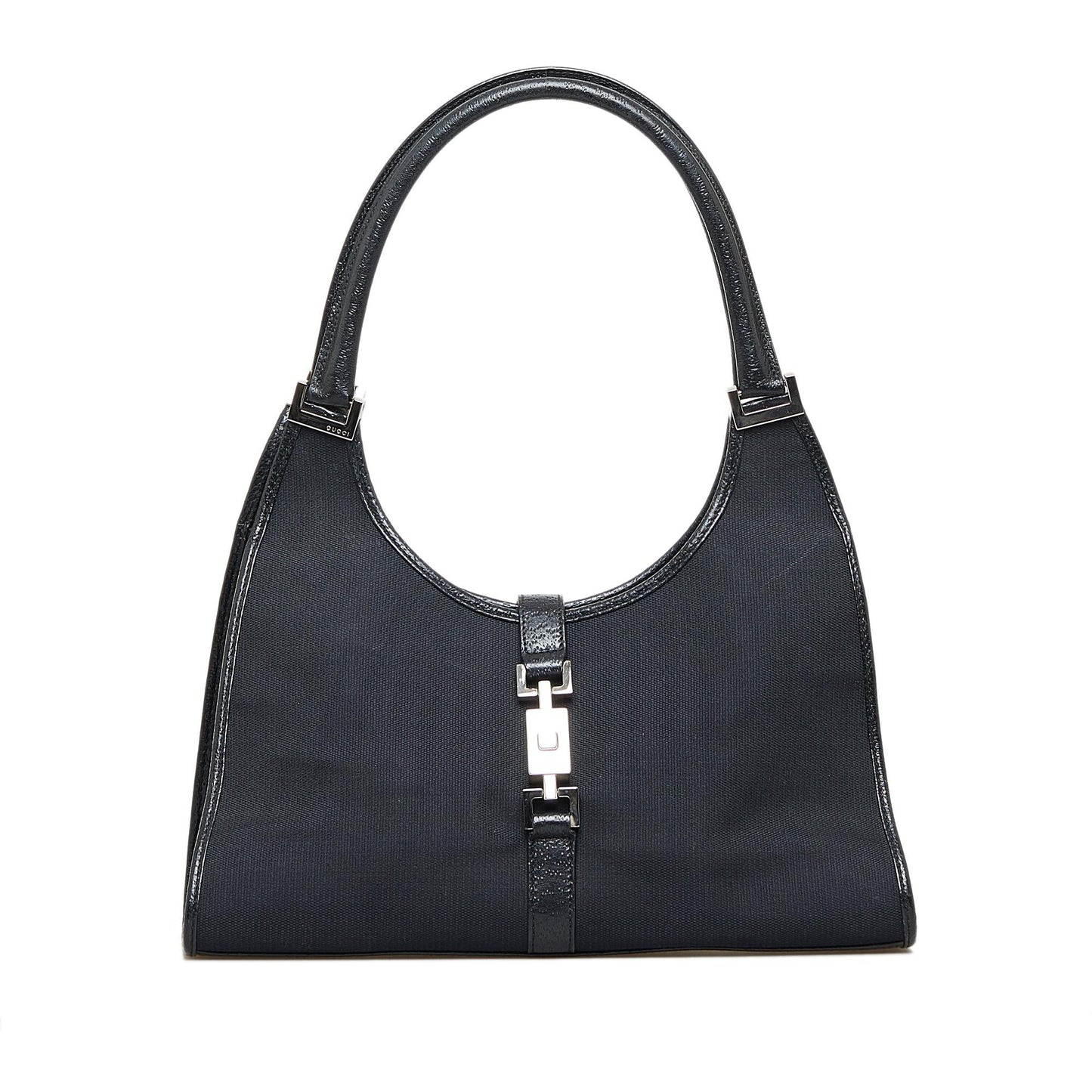 Gucci Jackie Bardot SHG-HSzfiL Canvas Black Shoulder Bag