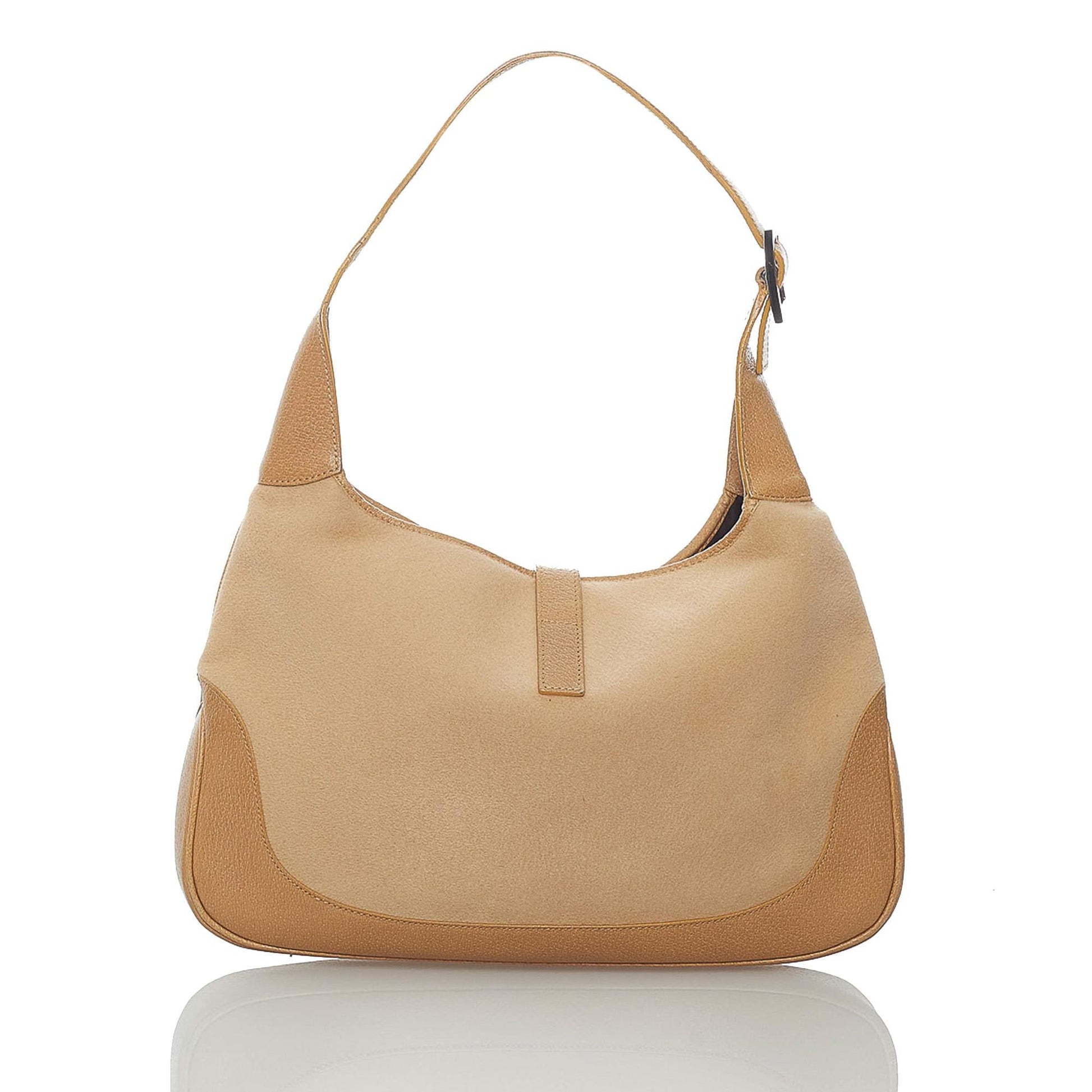 Gucci Jackie SHG Canvas Brown Shoulder Bag