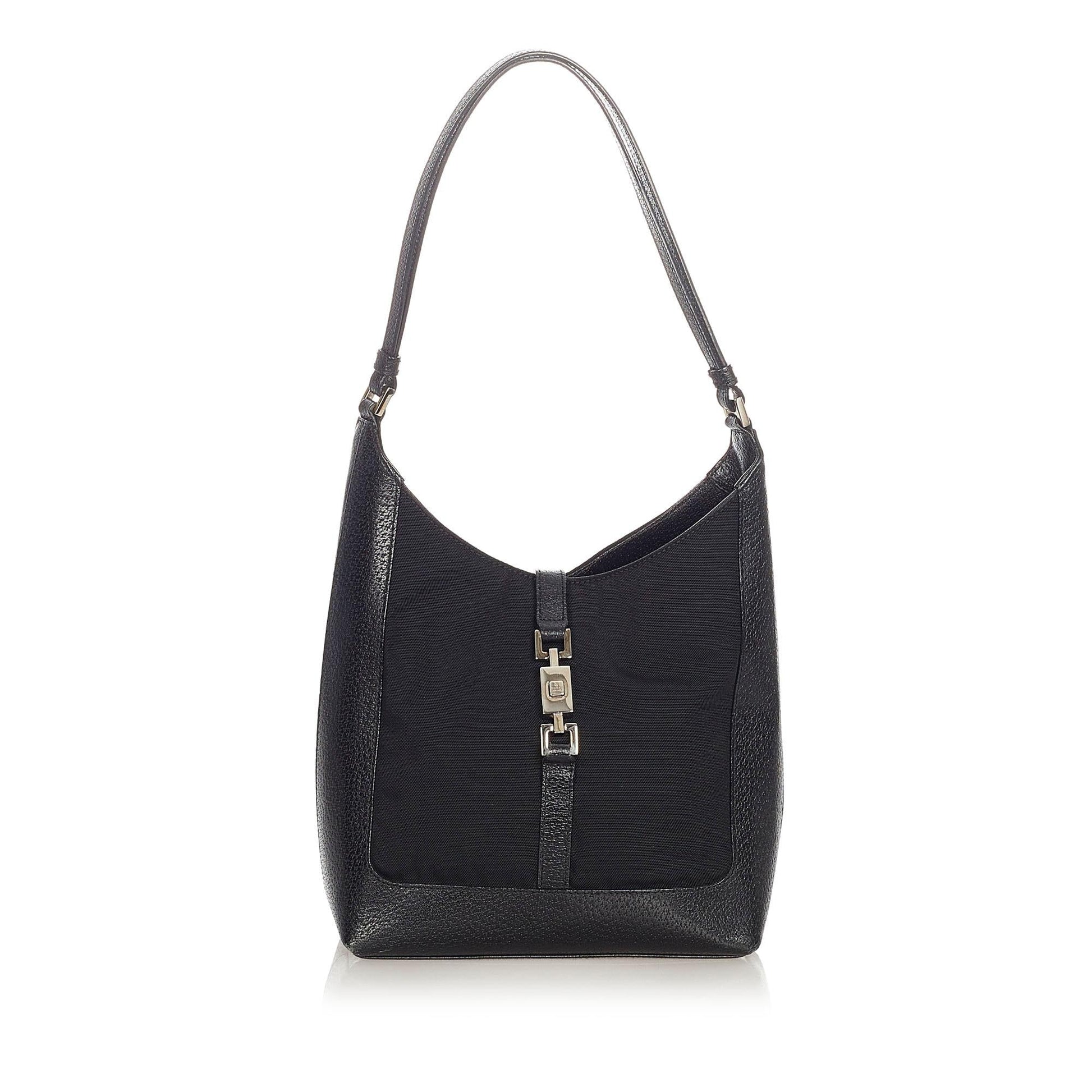 Gucci Jackie SHG Canvas Black Shoulder Bag 3