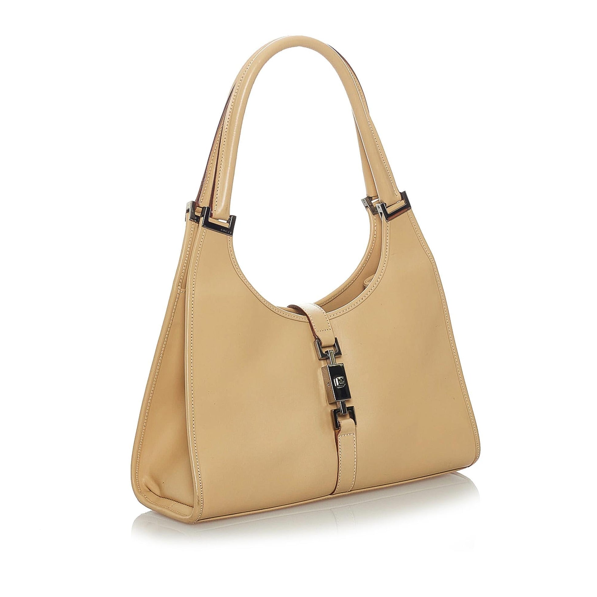 Gucci Jackie SHG Leather Calf Brown Satchel Bag