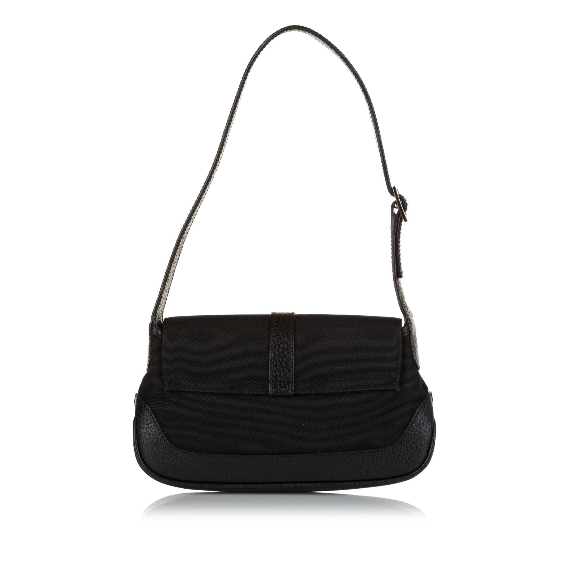 Gucci Jackie SHG Nylon Calf Black Shoulder Bag
