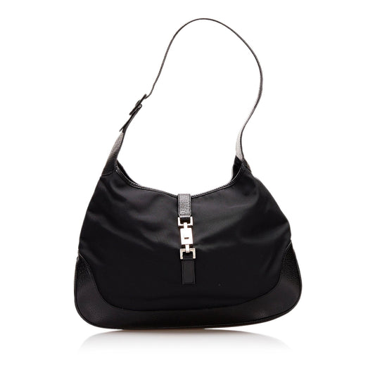 Gucci Jackie SHG Nylon Black Shoulder Bag