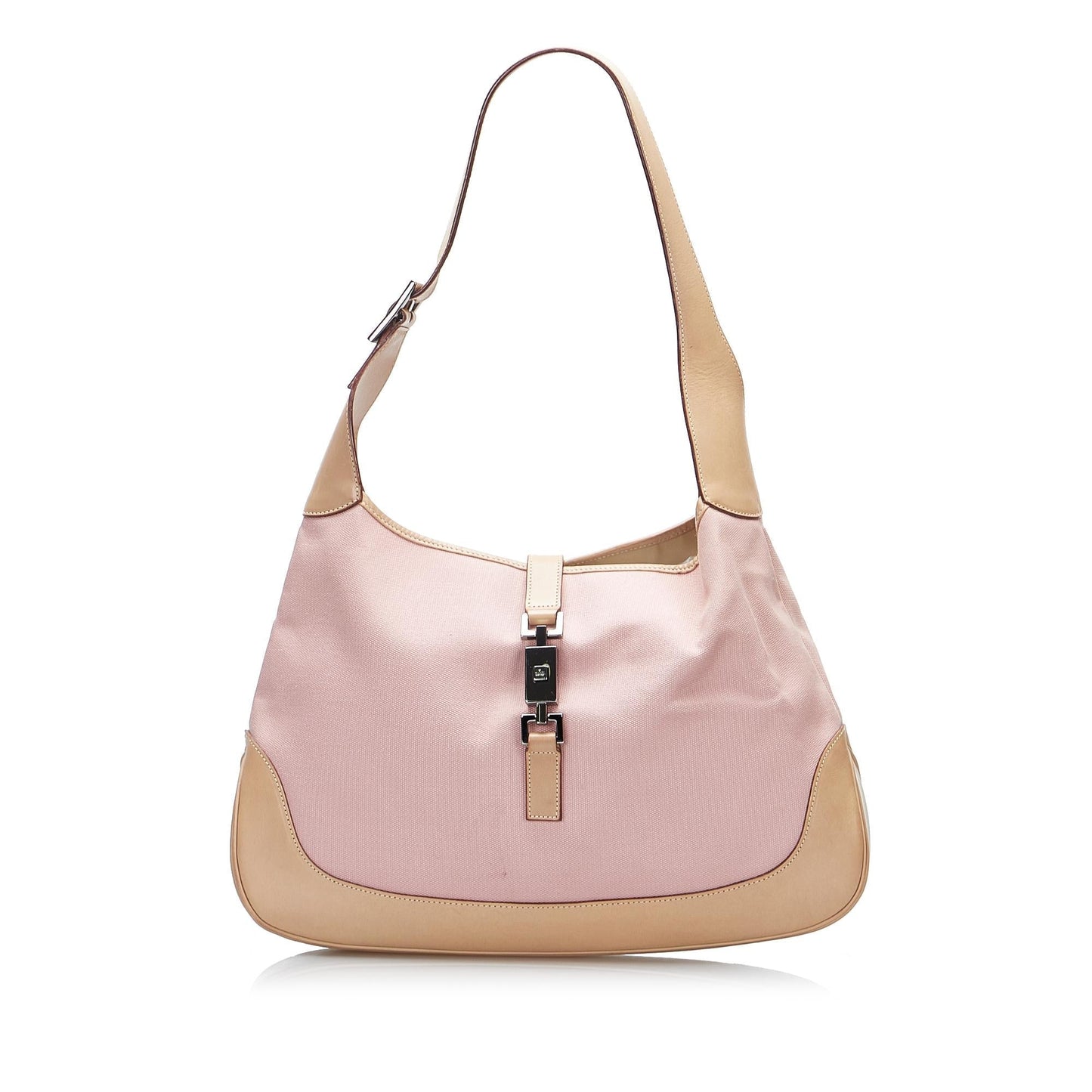 Gucci Jackie SHG-qhHb12 Canvas Calf Brown Pink Shoulder Bag