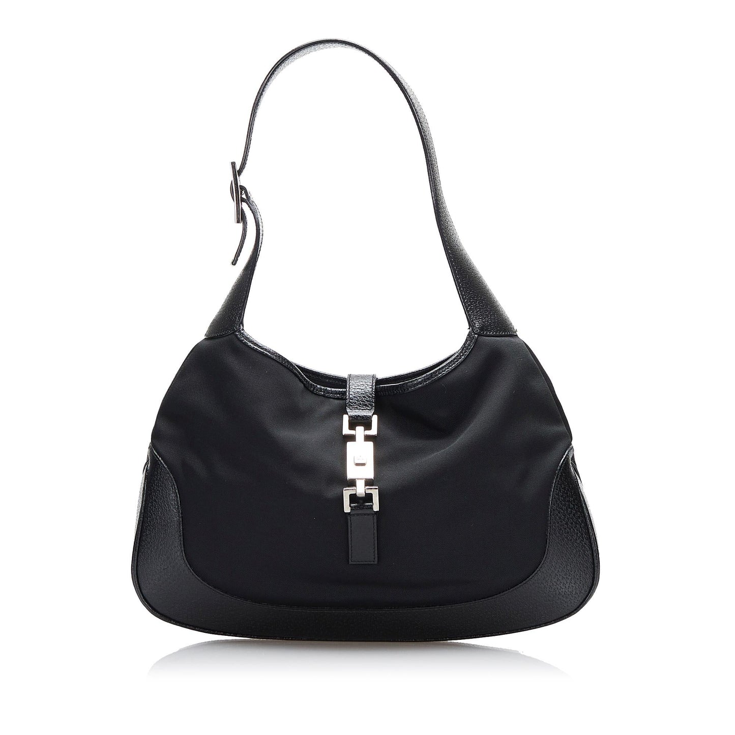 Gucci Jackie SHG-HRXgdz Nylon Calf Black Shoulder Bag