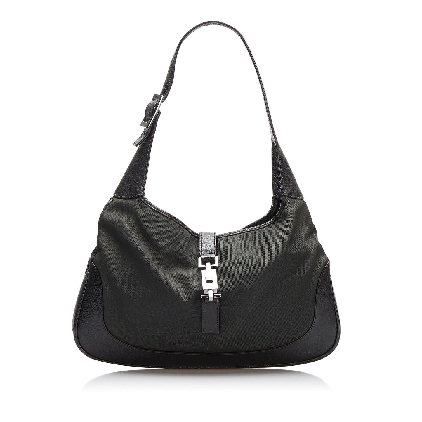 Gucci Jackie SHG-PBkNDZ Nylon Calf Black Shoulder Bag