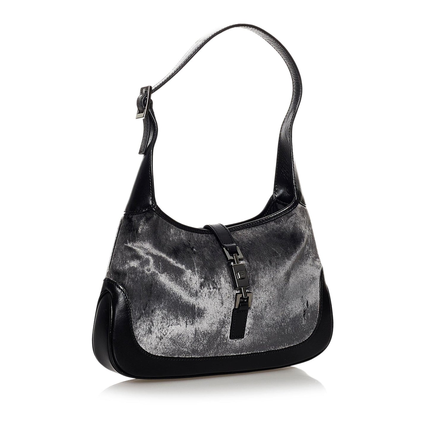 Gucci Jackie Velvet SHG Calf Black Shoulder Bag