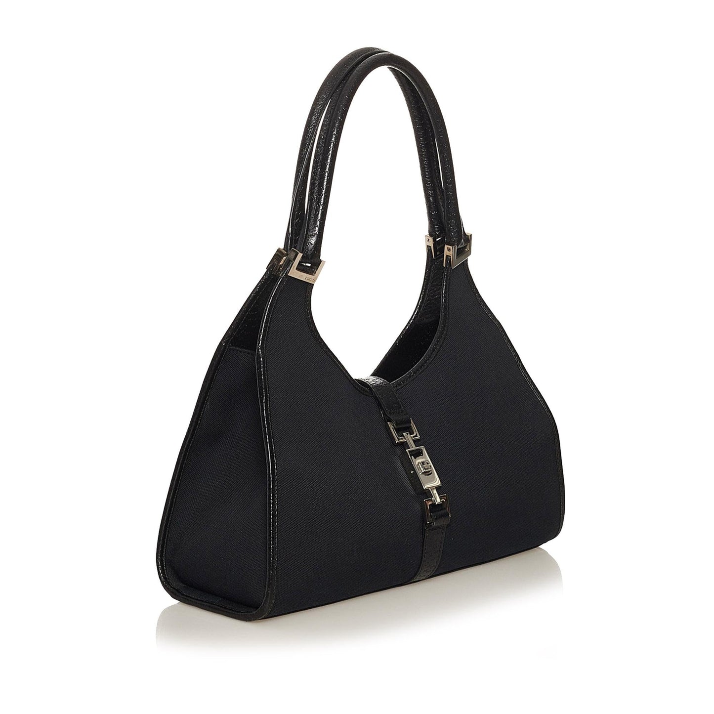 Gucci Jackie SHG Canvas Black Shoulder Bag