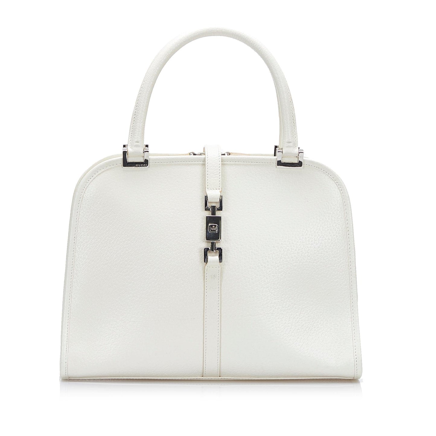 Gucci Jackie SHG-1AyPBz Calf White Satchel Bag