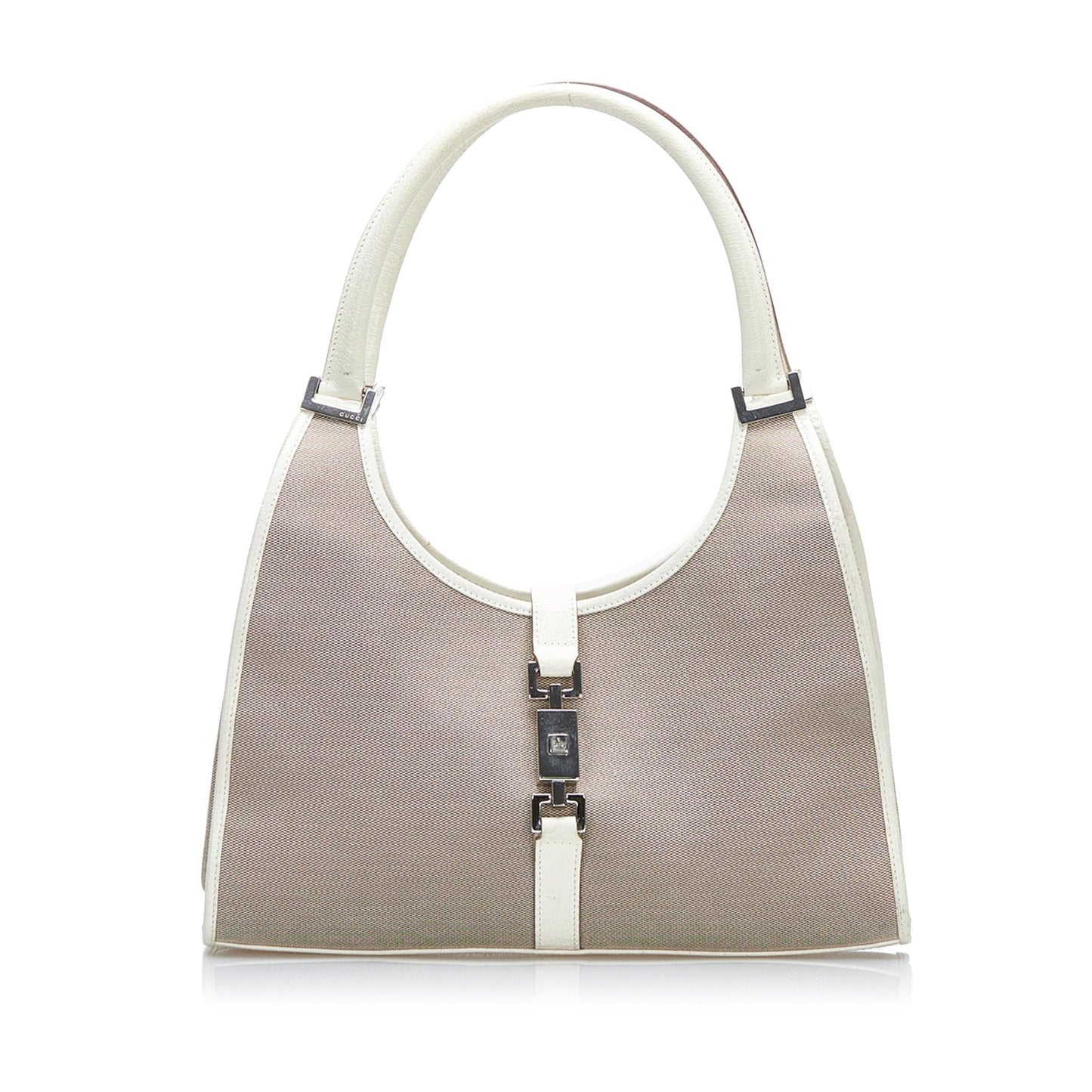 Gucci Jackie SHG-5ODg88 Canvas Grey Shoulder Bag