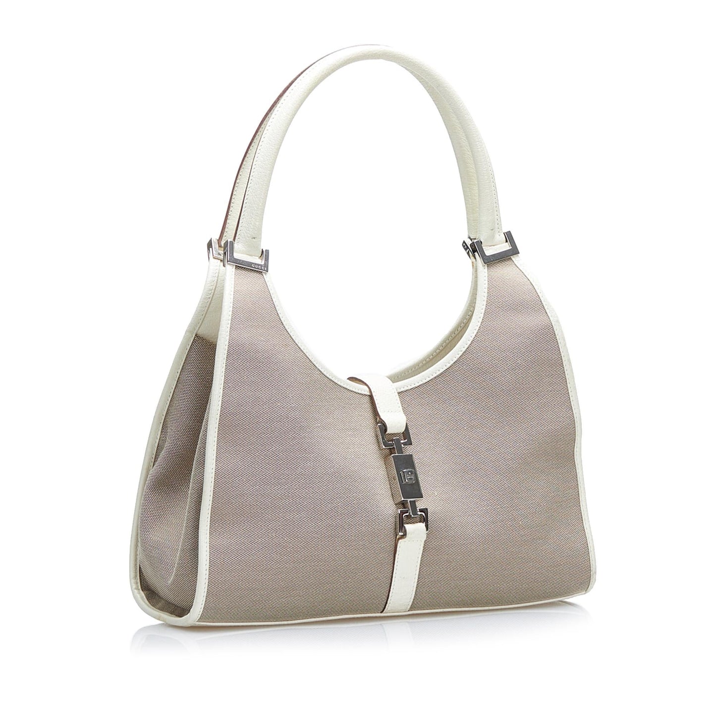 Gucci Jackie SHG-5ODg88 Canvas Grey Shoulder Bag