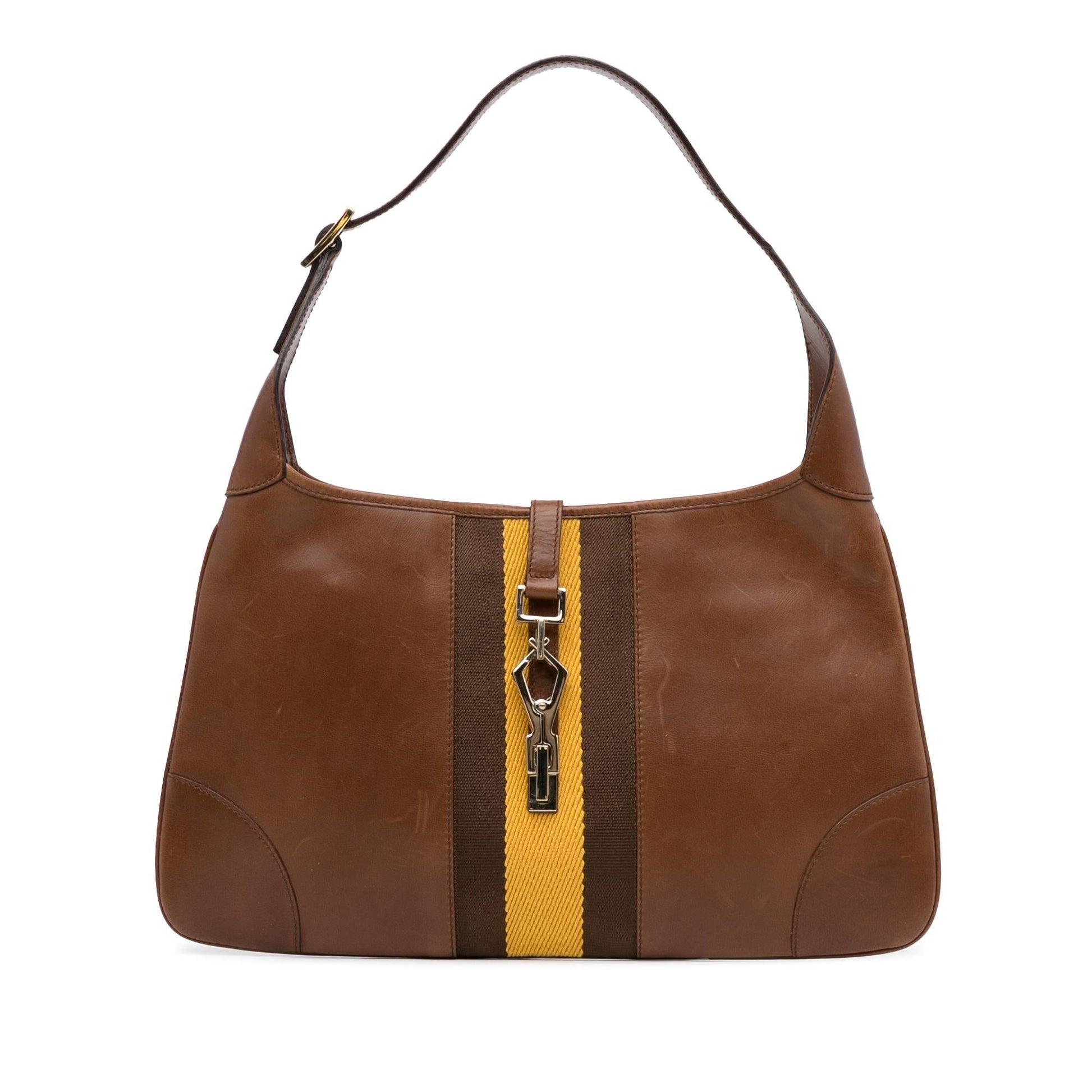 Gucci Jackie SHG-lpzNJb Calf Brown Shoulder Bag