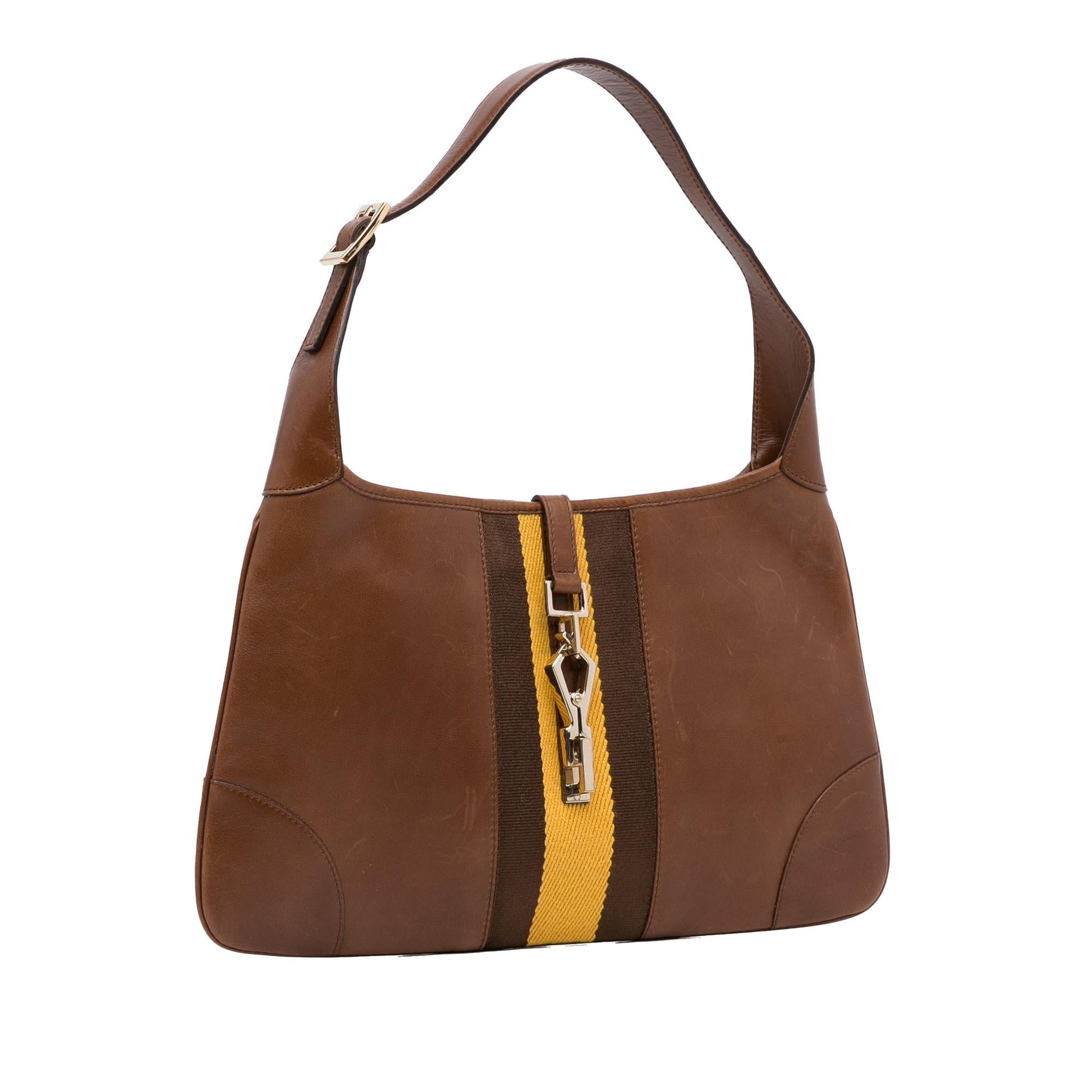 Gucci Jackie SHG-lpzNJb Calf Brown Shoulder Bag