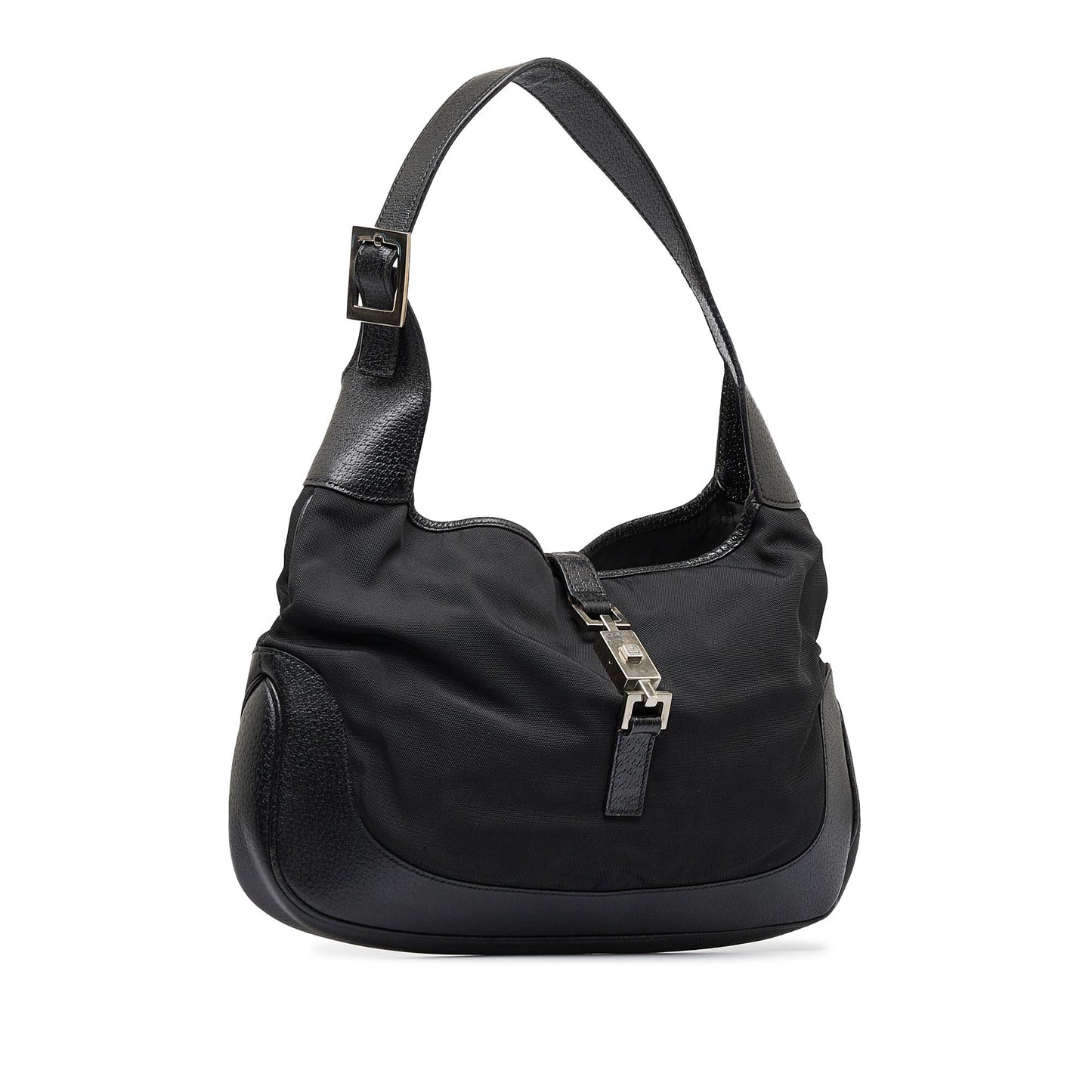 Gucci Jackie SHG-mMyQY3 Canvas Calf Black Shoulder Bag