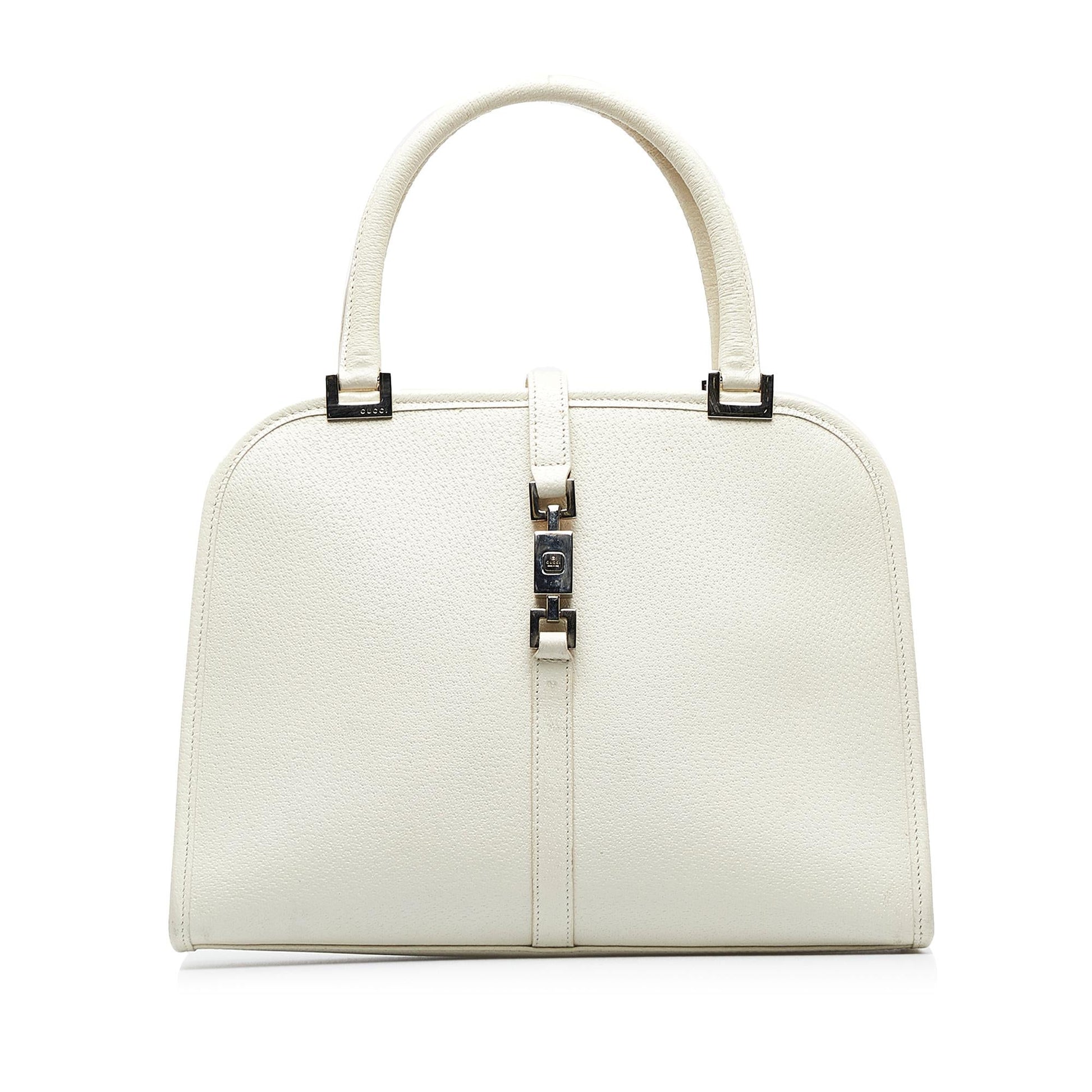 Gucci Jackie SHG-gyI4f5 Calf White Satchel Bag