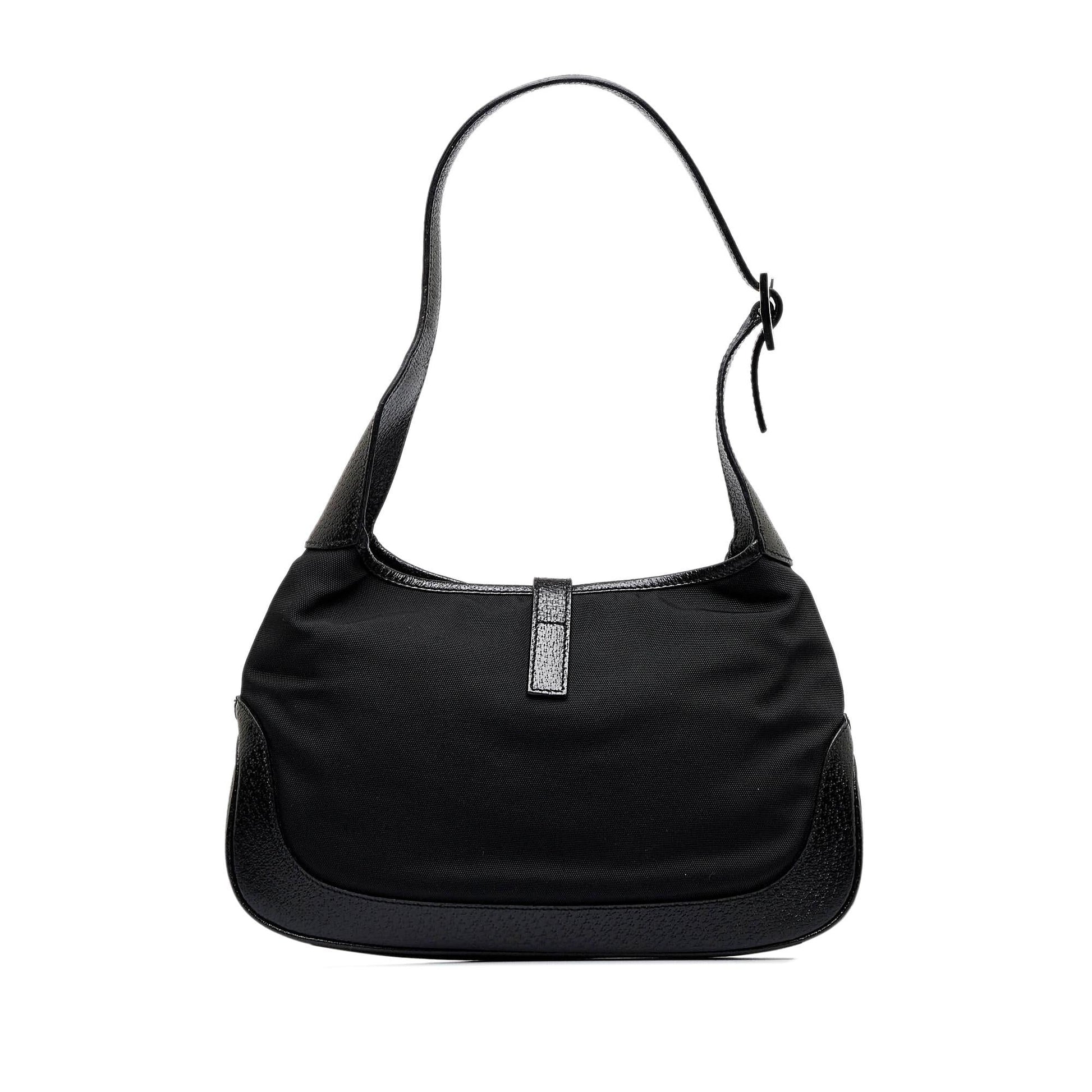 Gucci Jackie SHG-T1v1gb Canvas Black Shoulder Bag