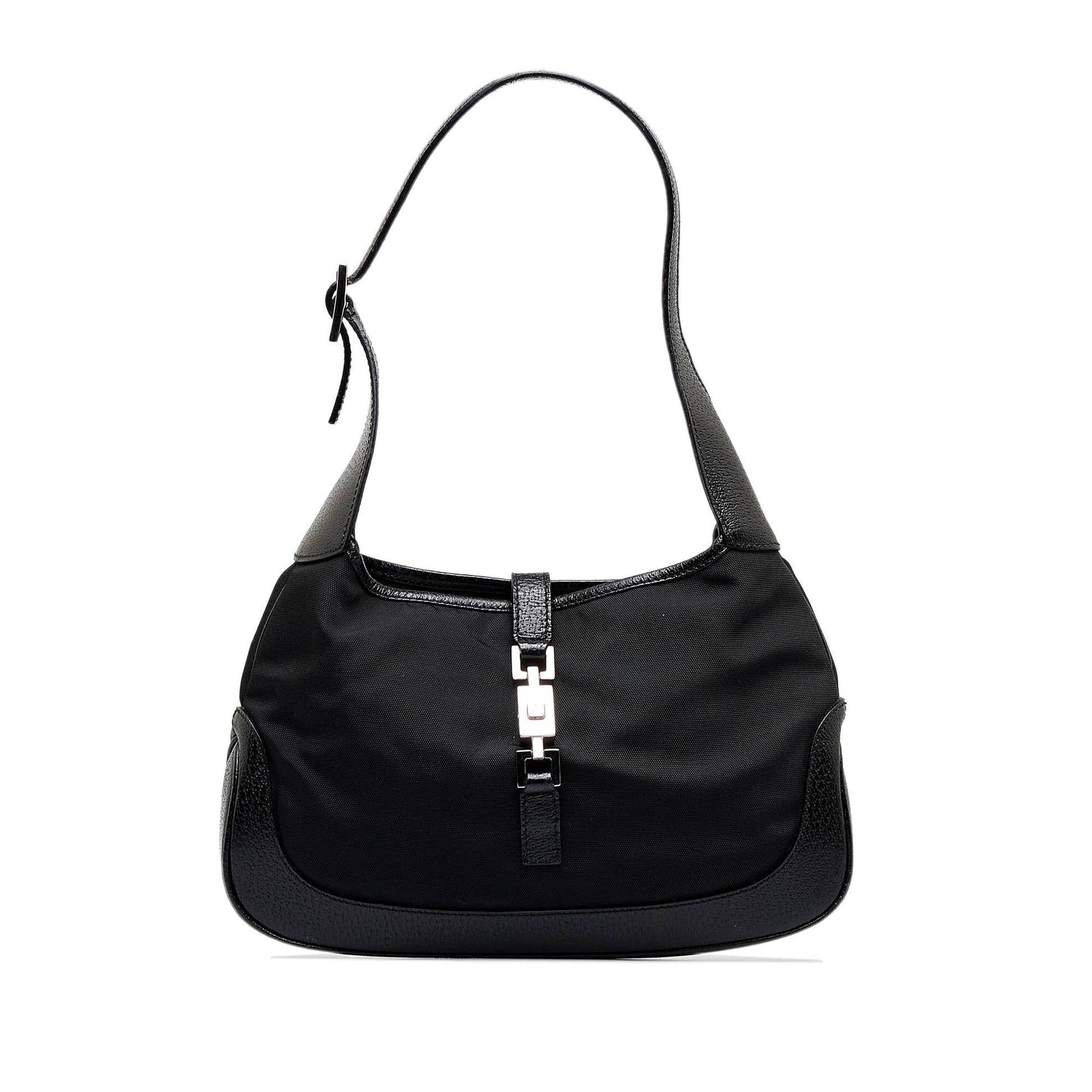 Gucci Jackie SHG-T1v1gb Canvas Black Shoulder Bag