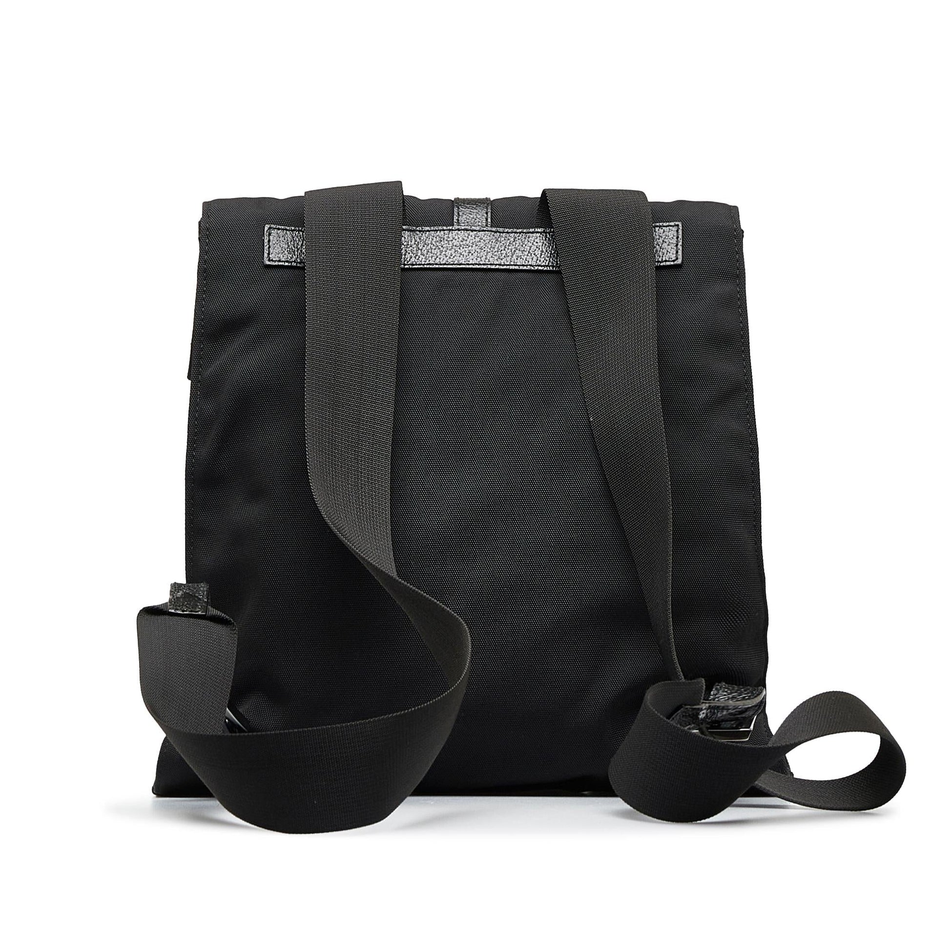 Gucci Jackie SHG-x1xuJM Nylon Calf Black Backpack