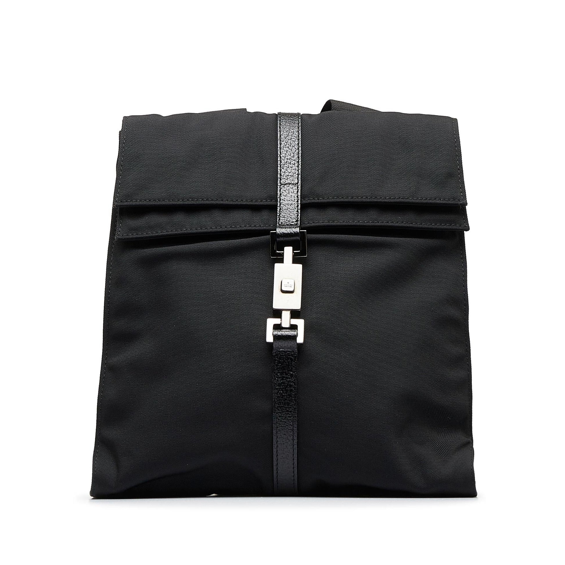 Gucci Jackie SHG-x1xuJM Nylon Calf Black Backpack