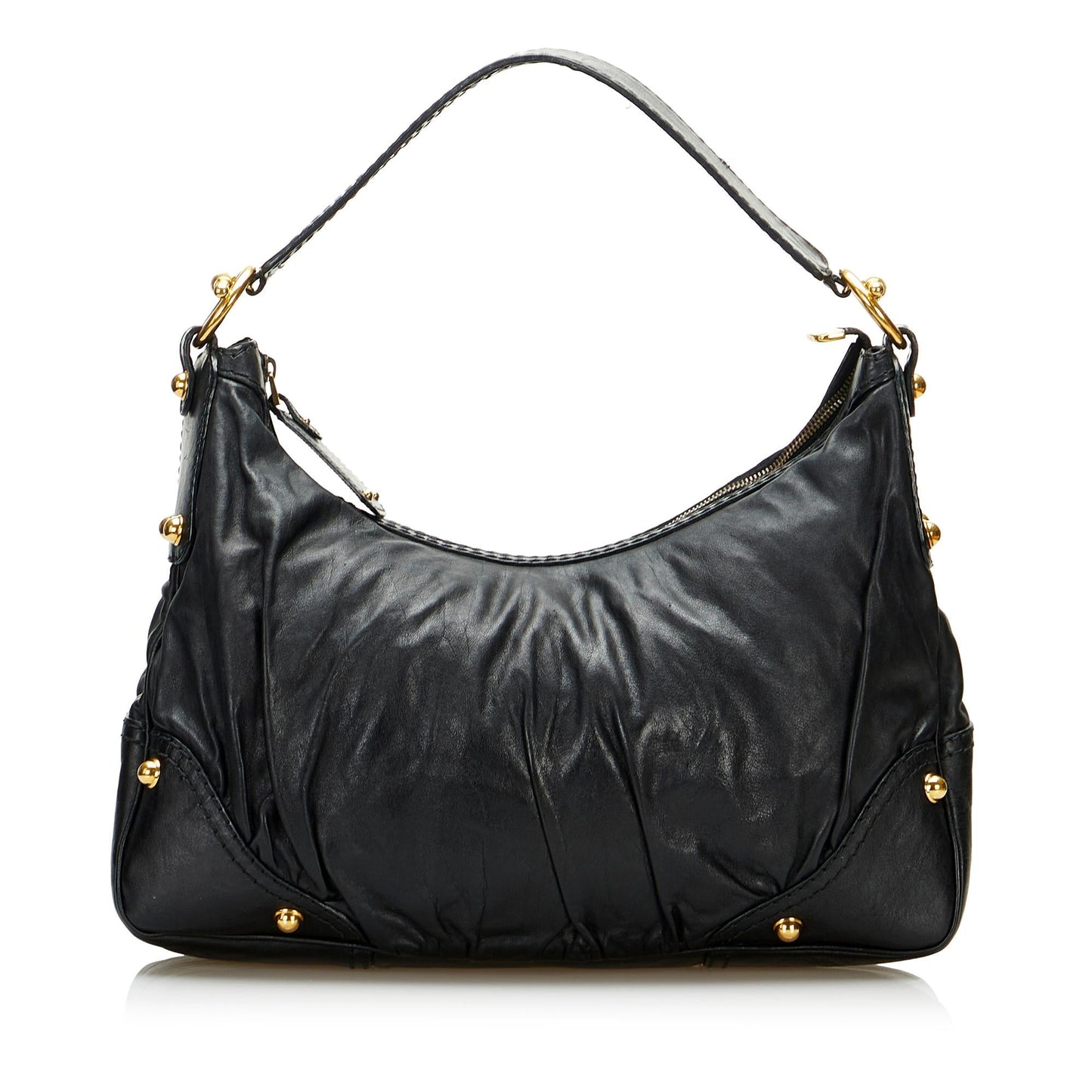 Gucci Jockey SHG-14S49N Calf Black Shoulder Bag