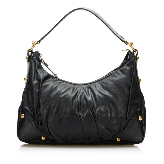 Gucci Jockey SHG-14S49N Calf Black Shoulder Bag