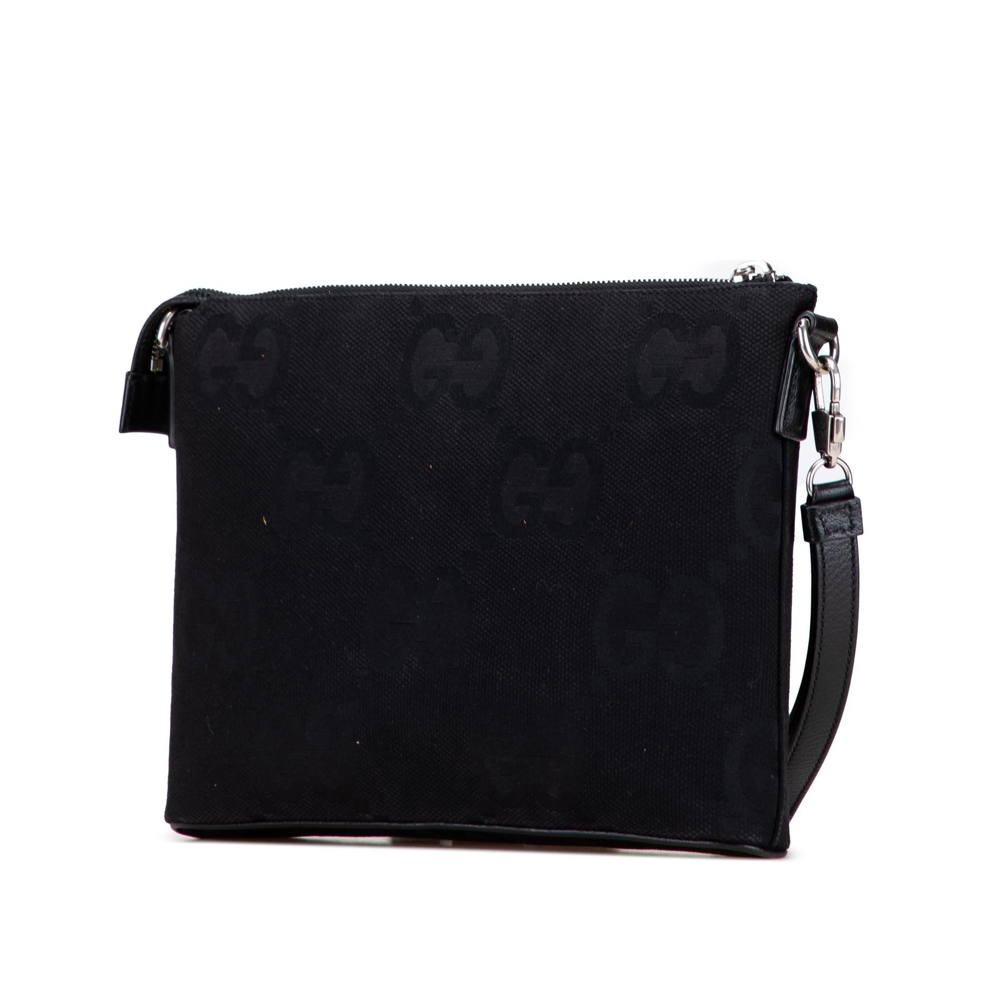 Gucci Jumbo GG on Strap Canvas Crossbody Bag