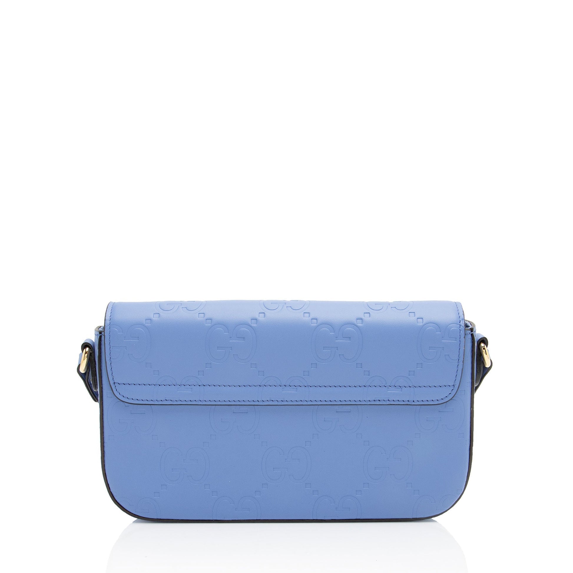Gucci Jumbo GG Pochette Leather Mini Crossbody Bag