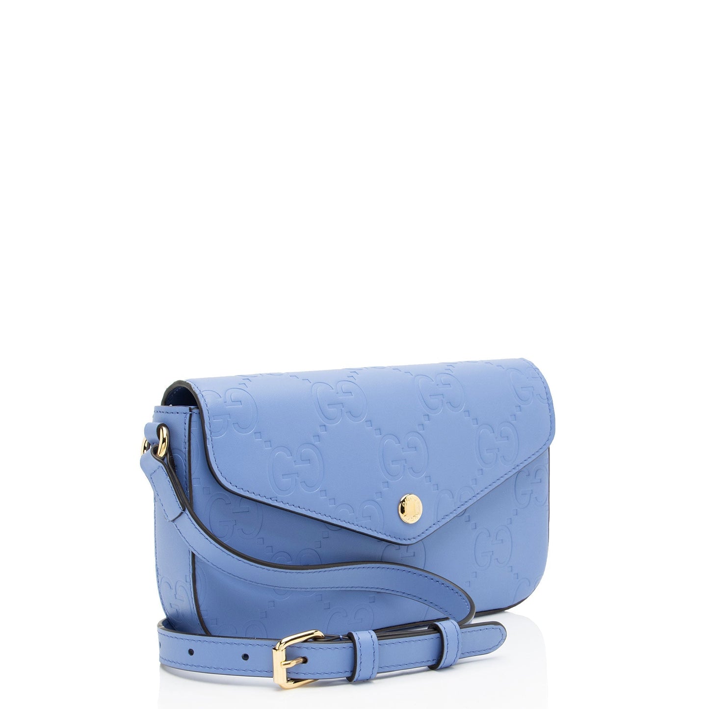 Gucci Jumbo GG Pochette Leather Mini Crossbody Bag
