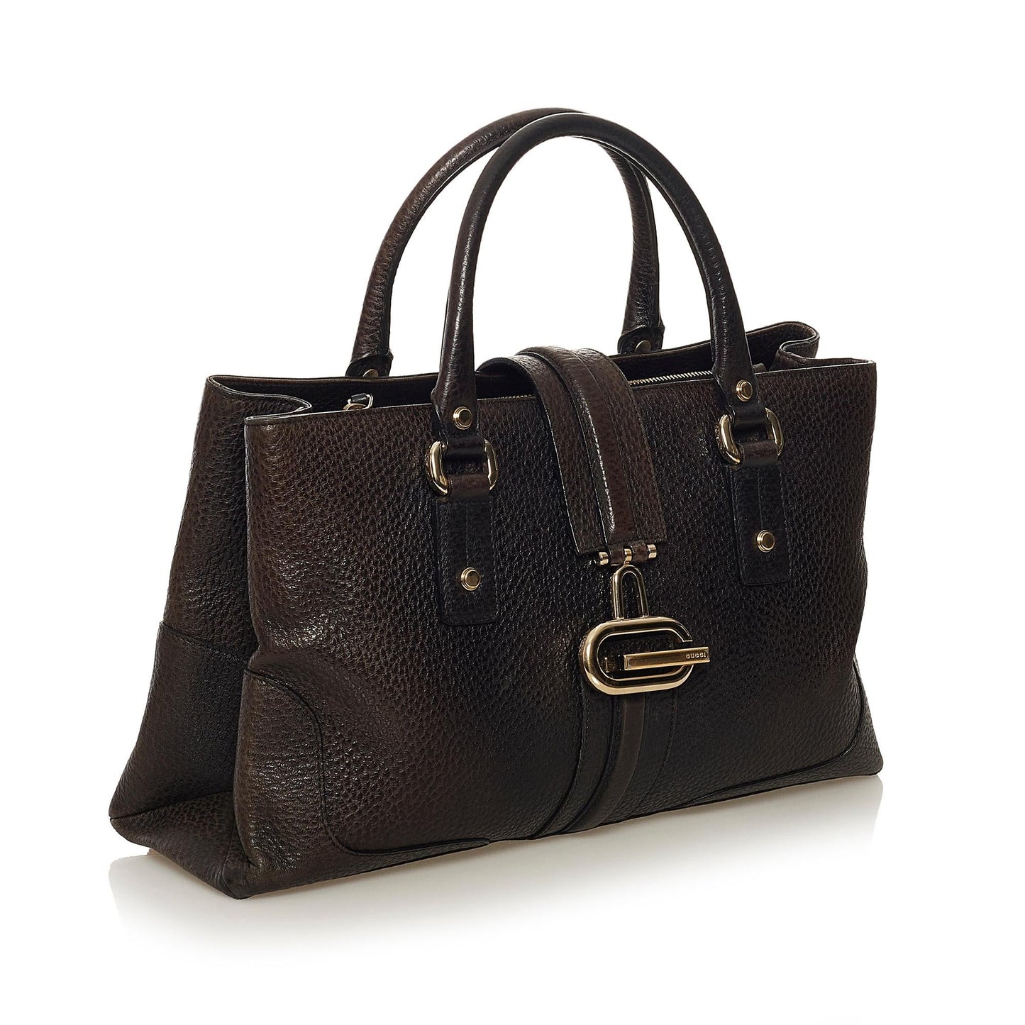 Gucci Junco SHG Leather Calf Brown Satchel Bag