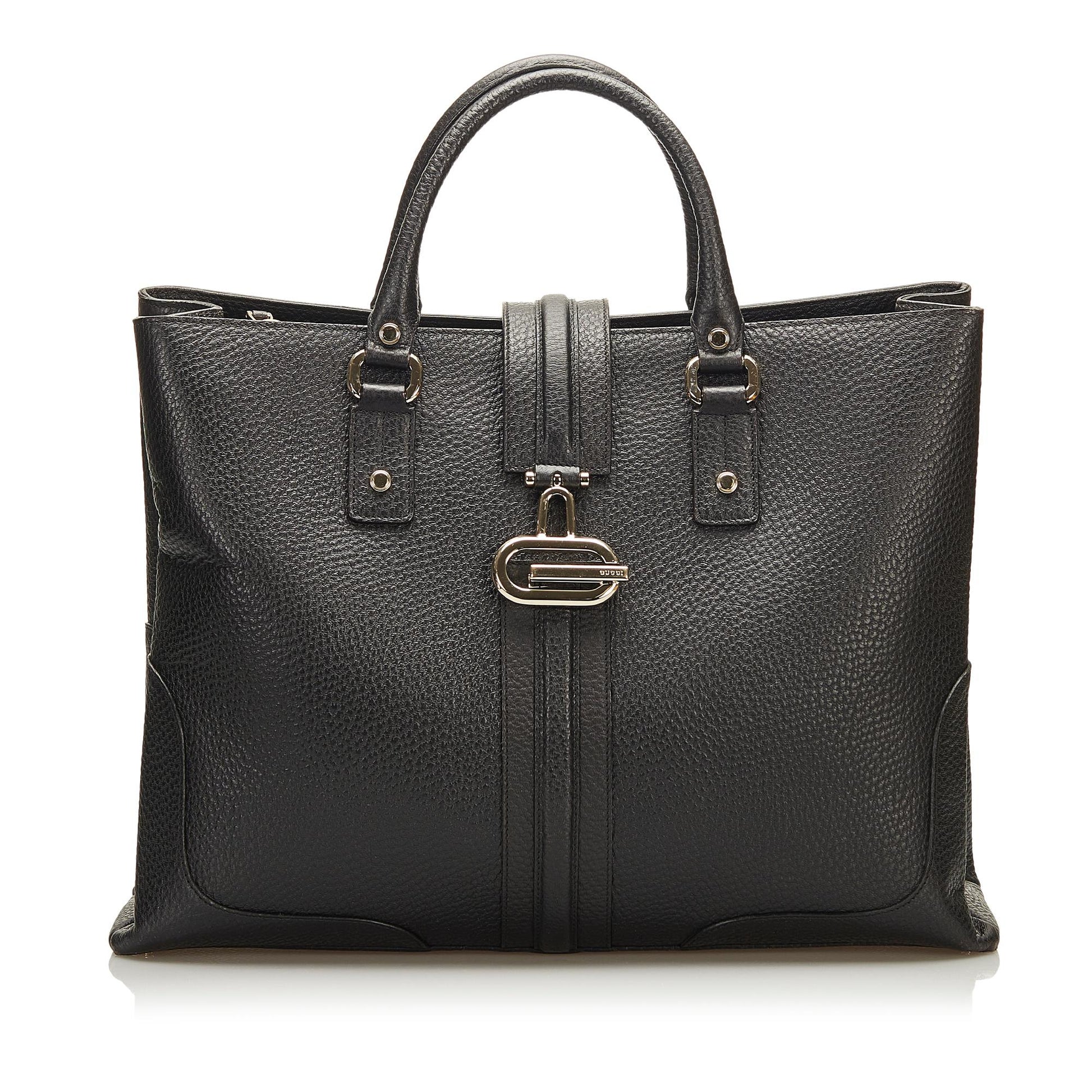 Gucci Junco SHG Calf Black Tote Bag