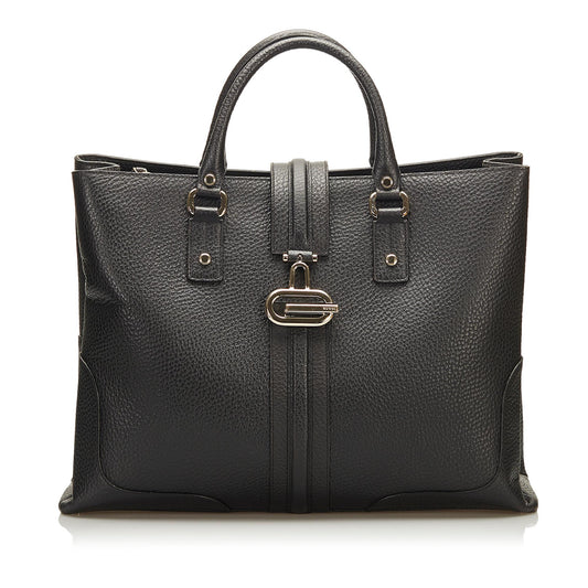 Gucci Junco SHG Calf Black Tote Bag