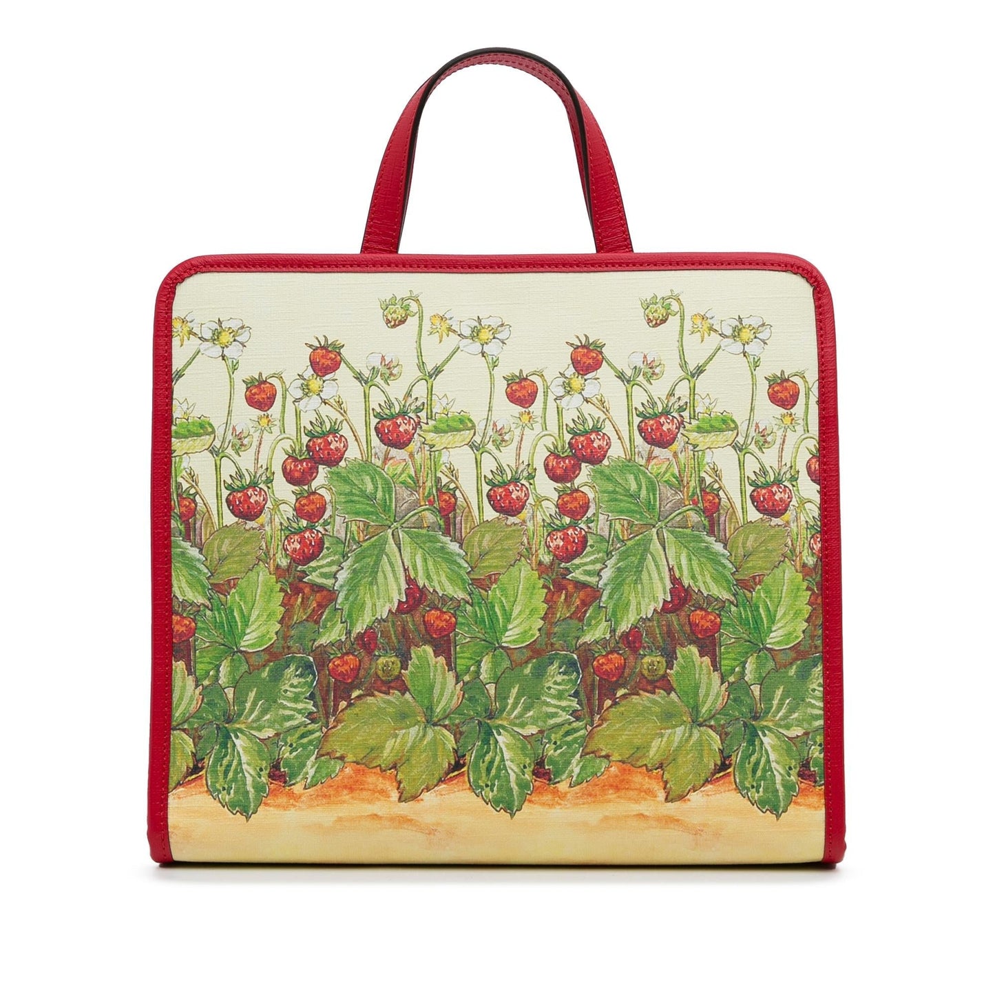 Gucci Kids Strawberry Fairy SHG-dJmIwe Canvas Red Tote Bag