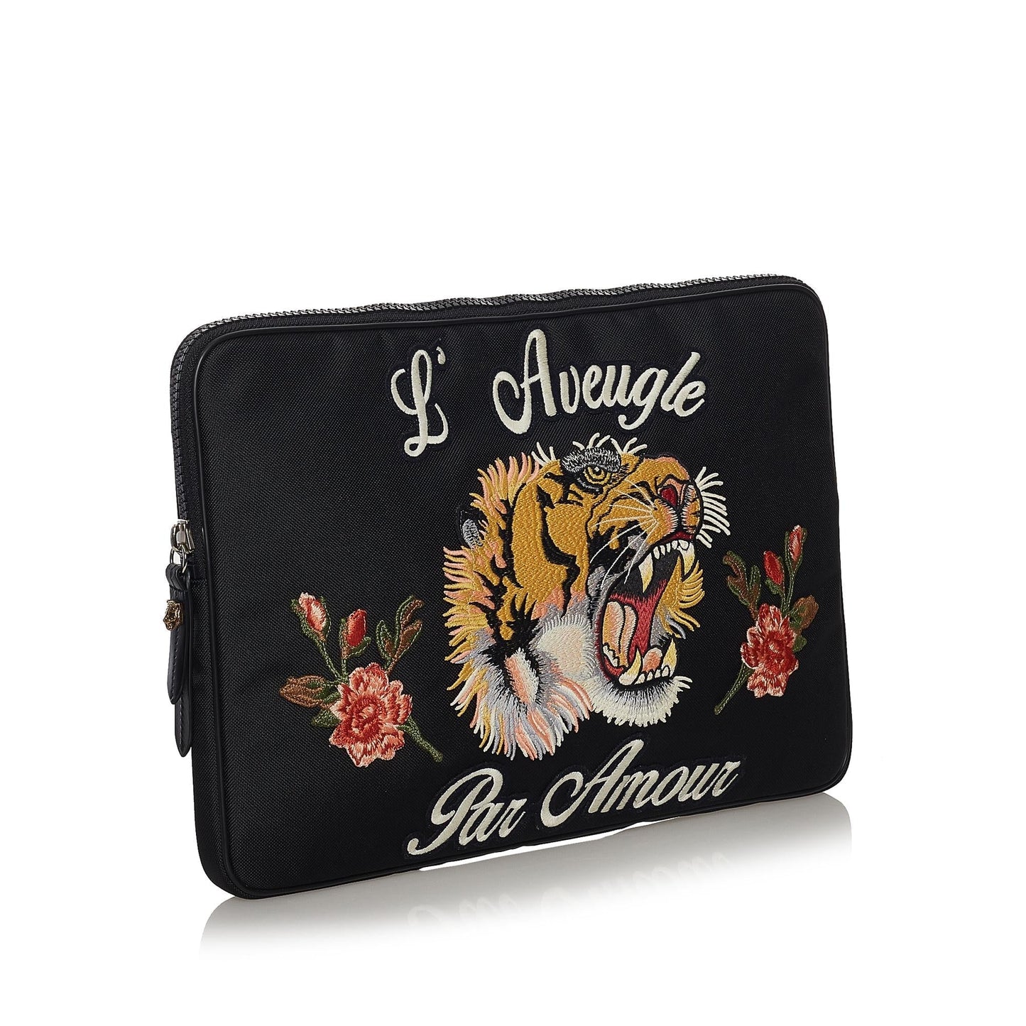 Gucci LAveugle Par Amour SHG Nylon Black Clutch Bag