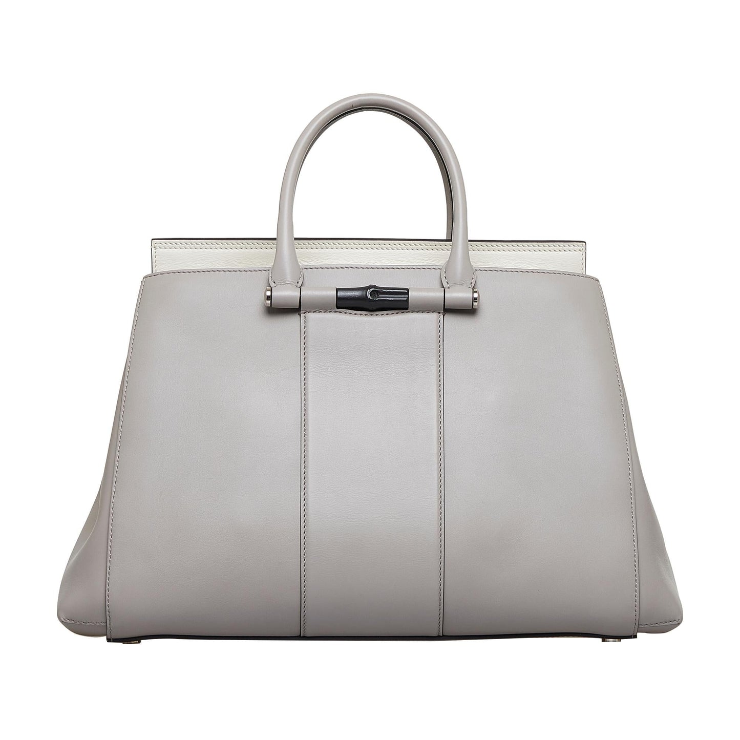 Gucci Lady Bamboo SHG-l18GiE Calf Grey Satchel Bag